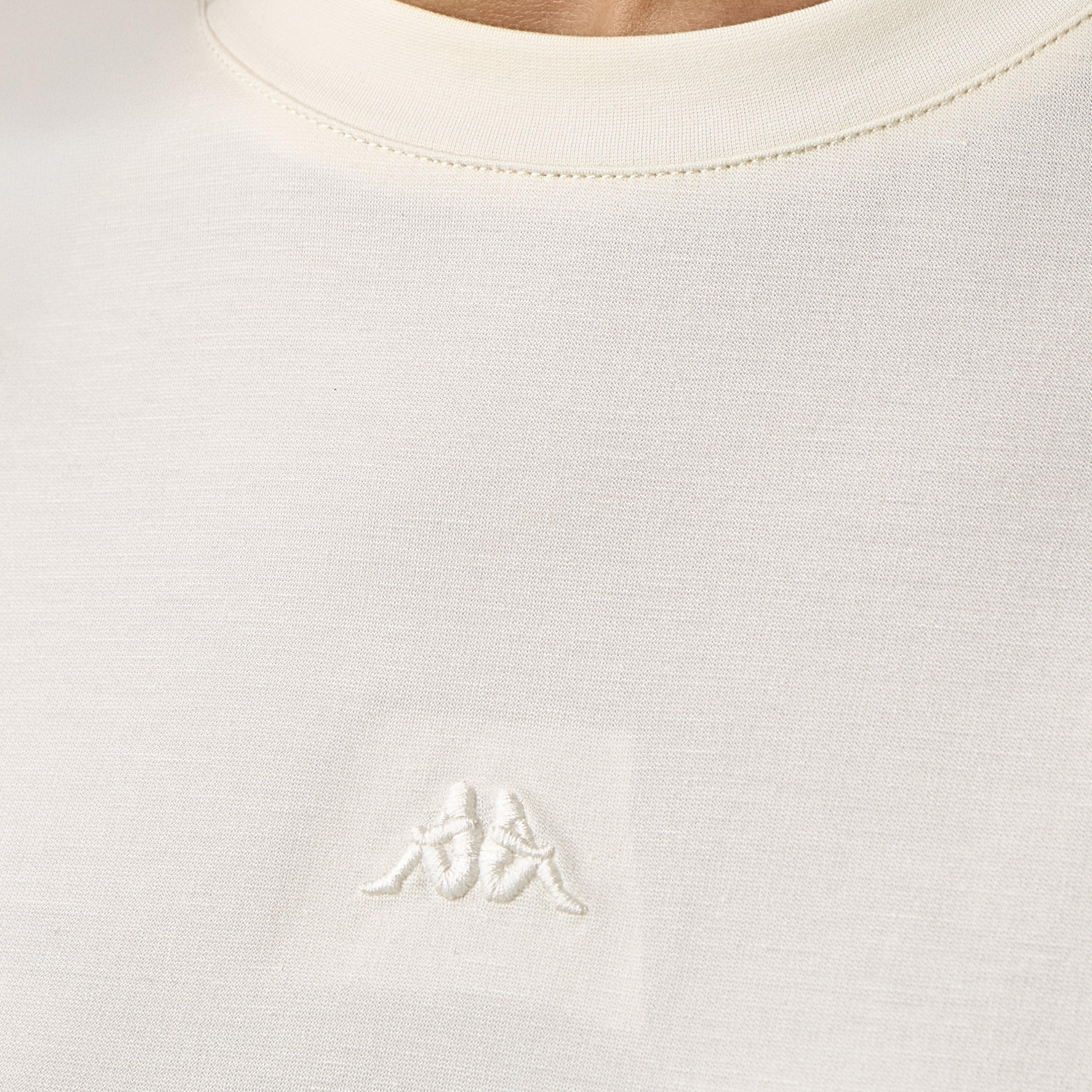 Kappa Regular Fit Women T-shirt with Piping Detail Cream-women-clothing-tshirts-image-4