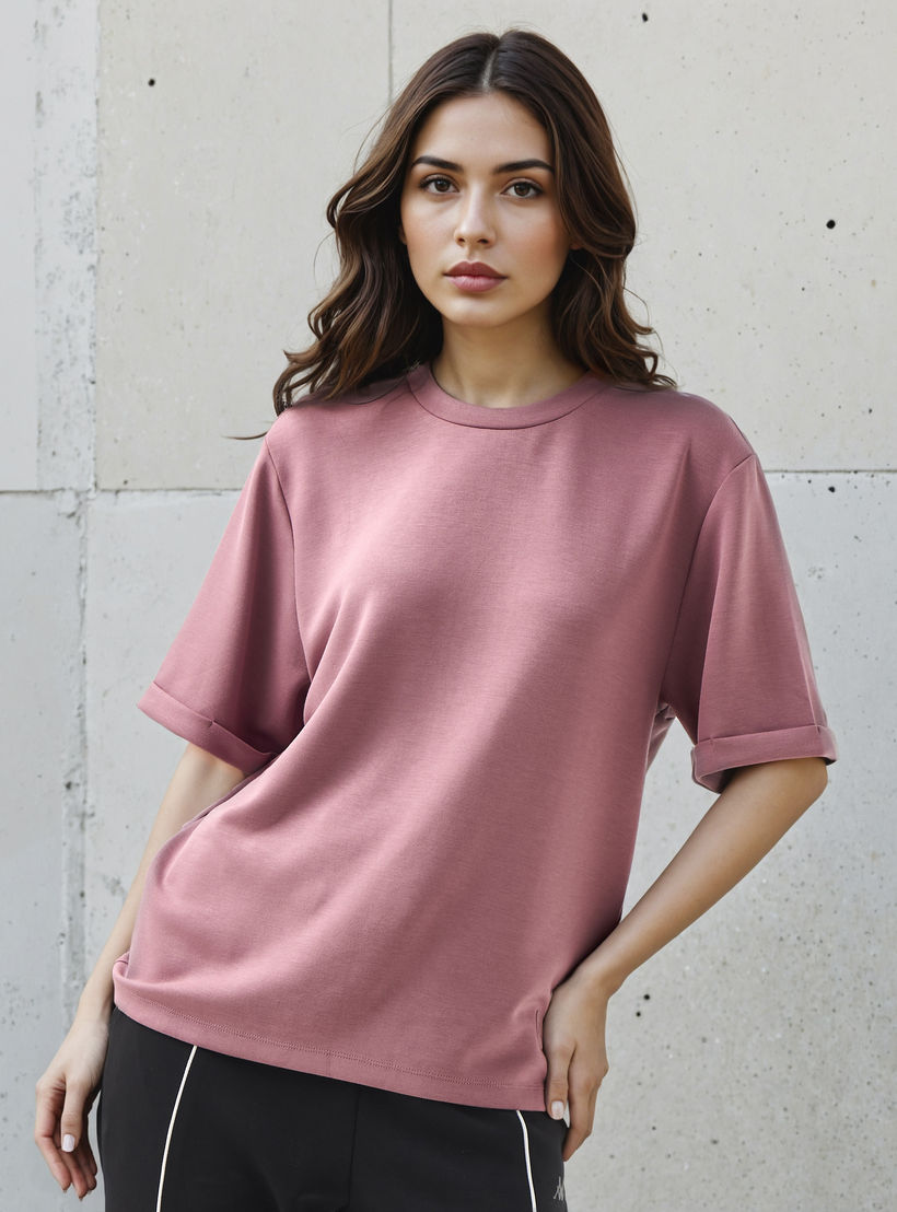 Kappa T-shirt Relaxed Fit with Tropical Print Cotton-women-clothing-tshirts-image-4