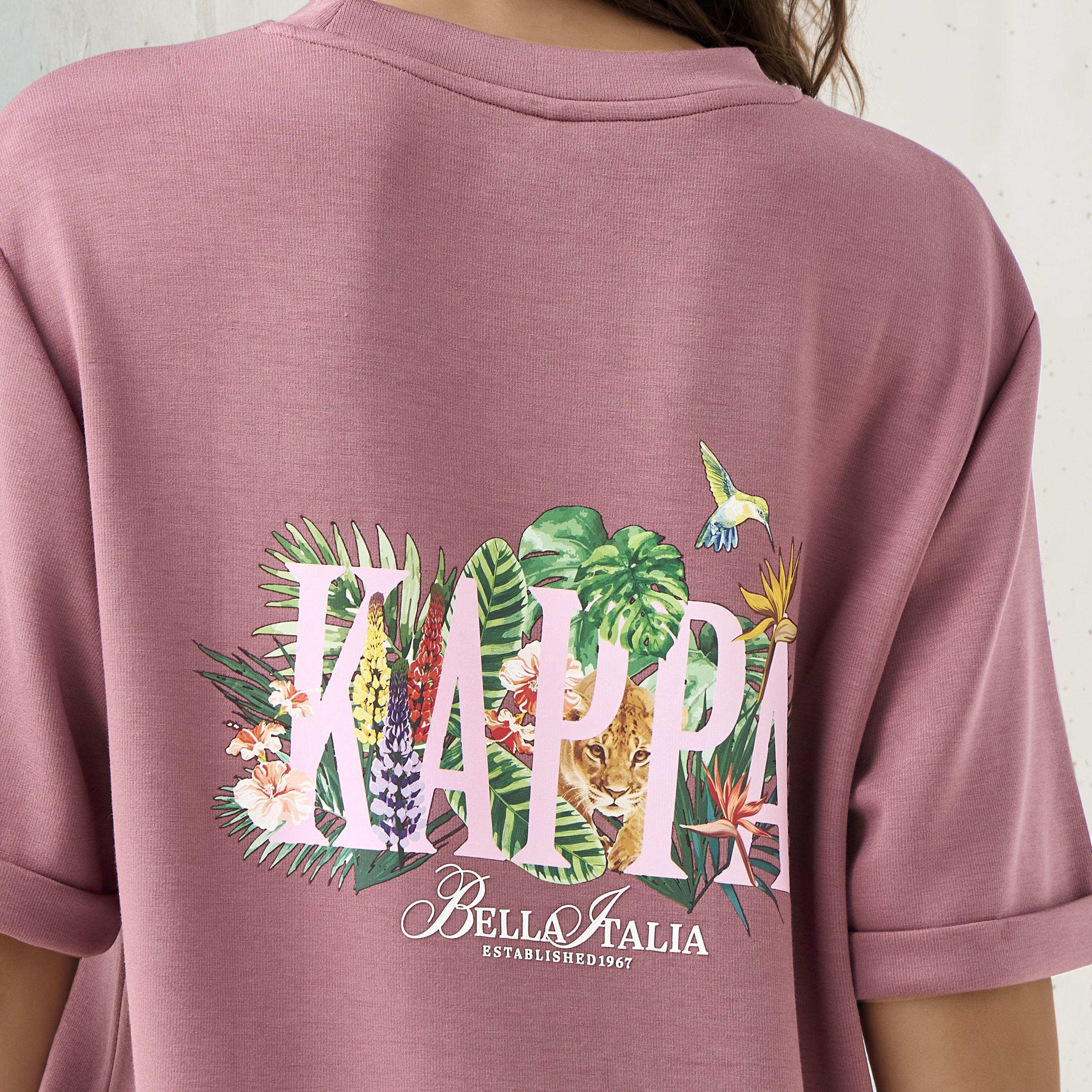 Kappa T-shirt Relaxed Fit with Tropical Print Cotton-women-clothing-tshirts-image-5