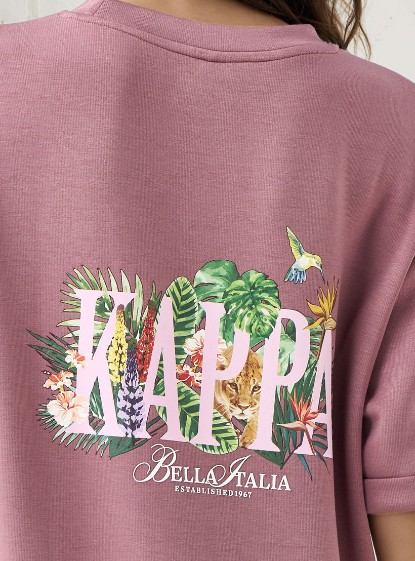 Kappa T-shirt Relaxed Fit with Tropical Print Cotton-women-clothing-tshirts-image-5