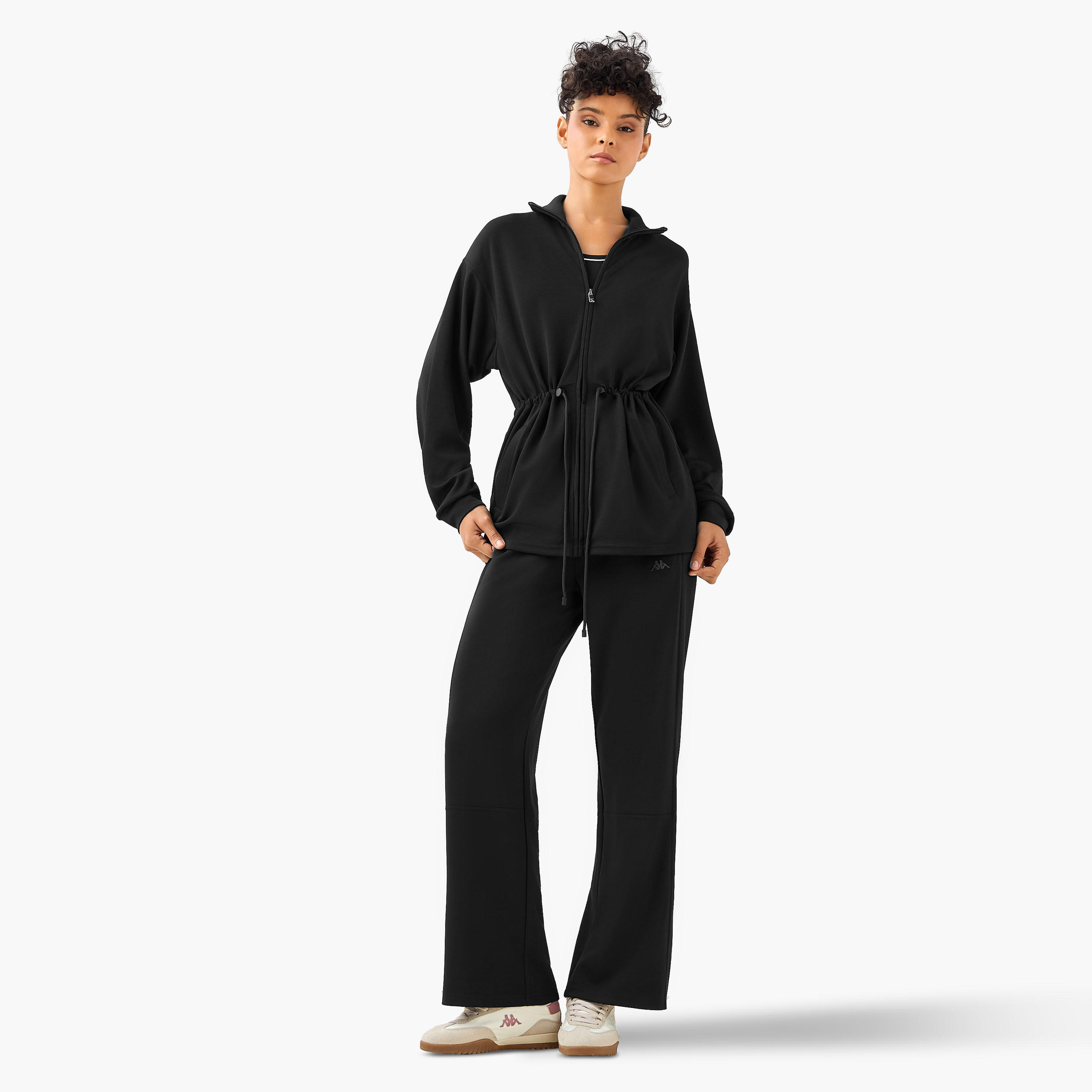 جاكيت طويل ناعم الملمس برباط خصر للنساء من كابّا-women-clothing-coordsets-image-2