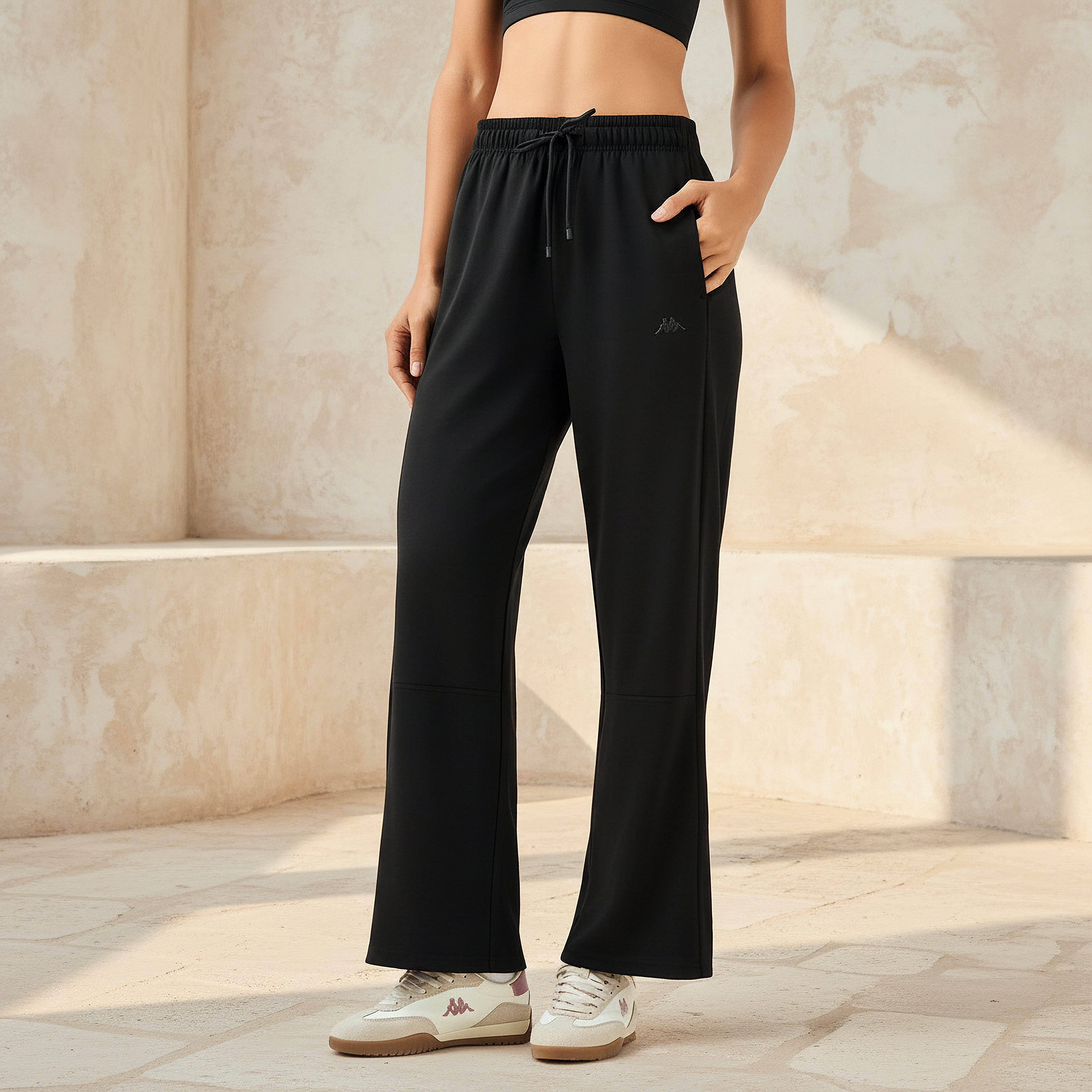 Kappa Flared Relaxed Fit Track Pants-women-clothing-sportswearandactivewear-bottoms-joggersandtrackpants-image-1