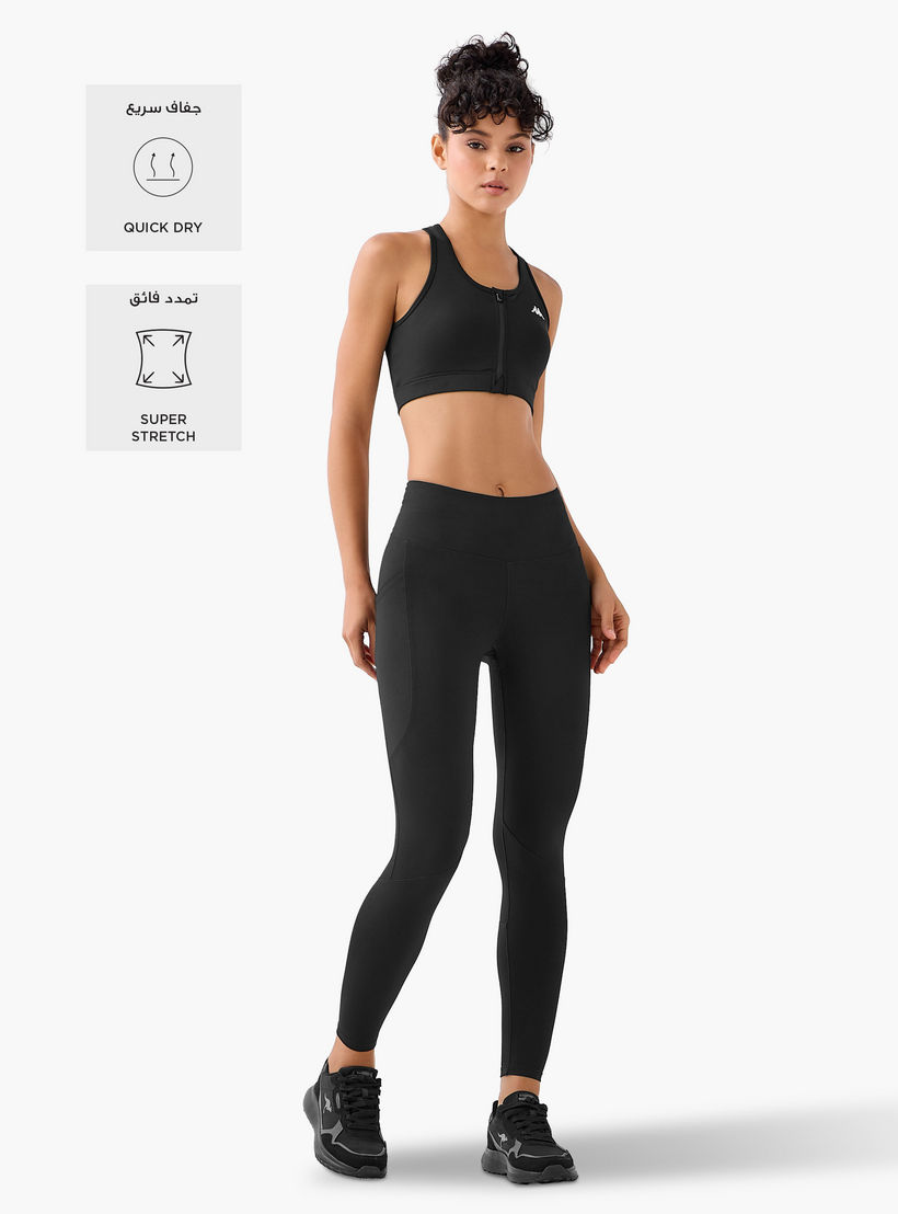 Kappa 2-Way Stretch Sports Bra with Zip Closure-women-clothing-lingerie-bras-image-2