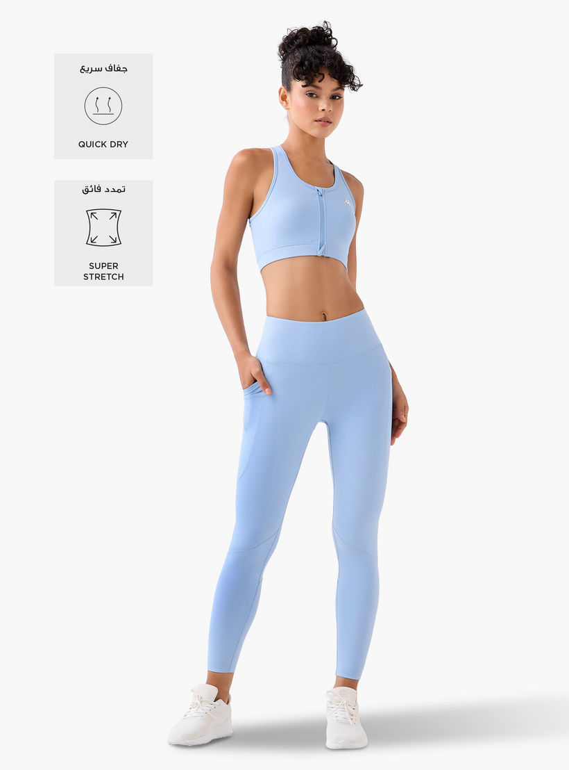 Kappa 2-Way Stretch Sports Bra with Zip Closure-women-clothing-lingerie-bras-image-2
