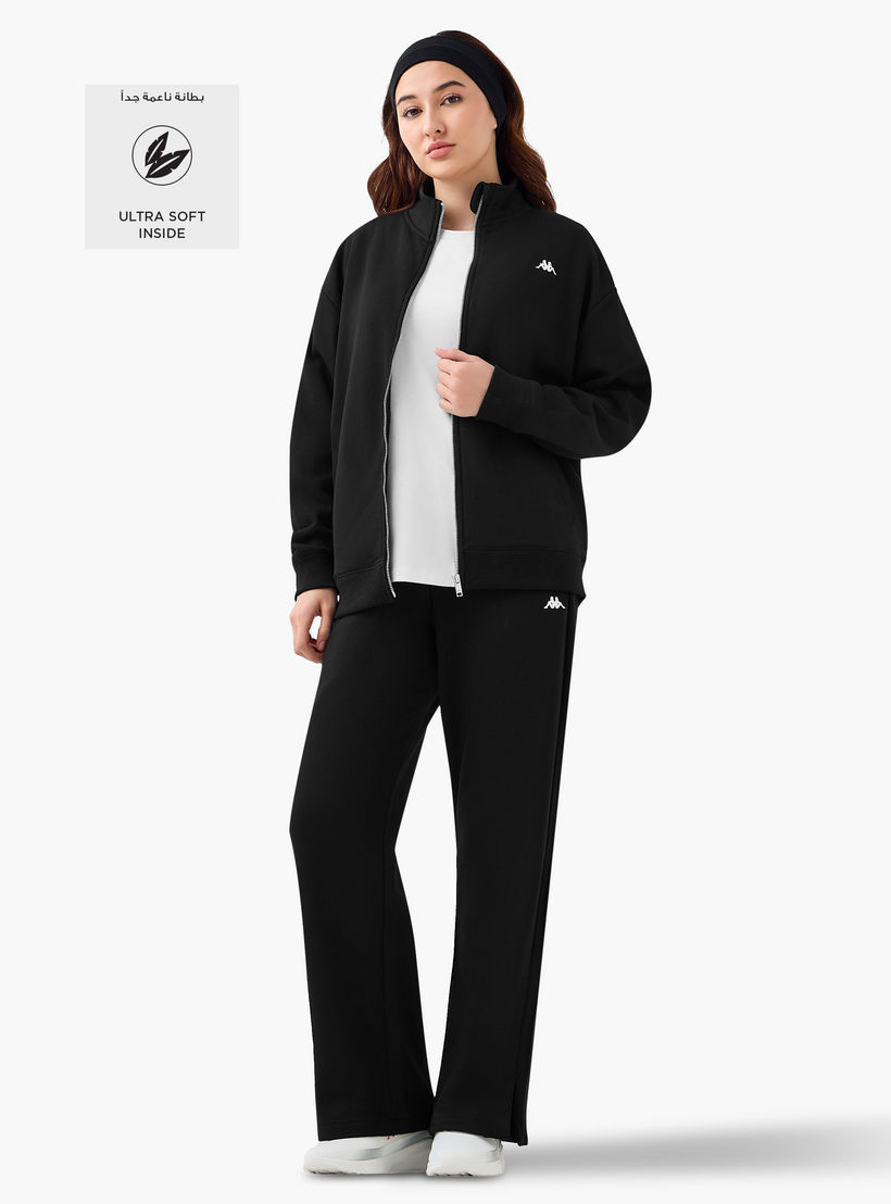 بنطلون رياضي واسع بجيوب وفتحة من كابا-women-clothing-bottoms-joggers-image-4
