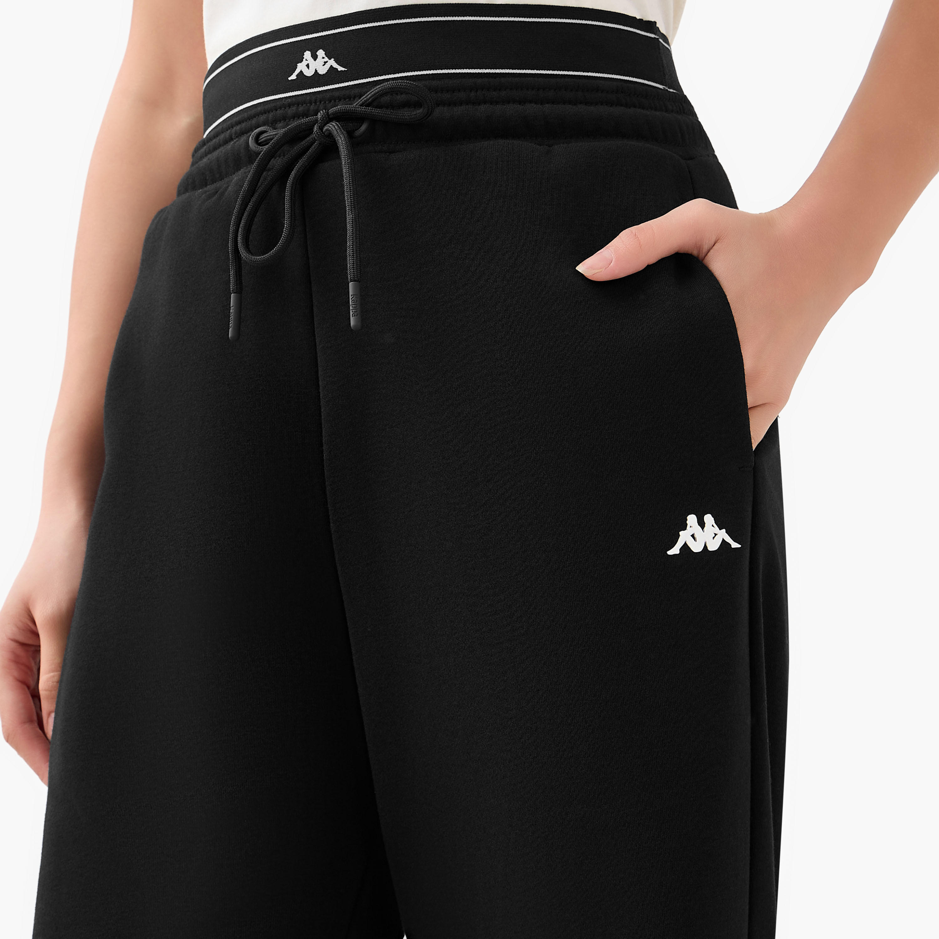 بنطلون رياضي واسع بجيوب وفتحة من كابا-women-clothing-bottoms-joggers-image-2
