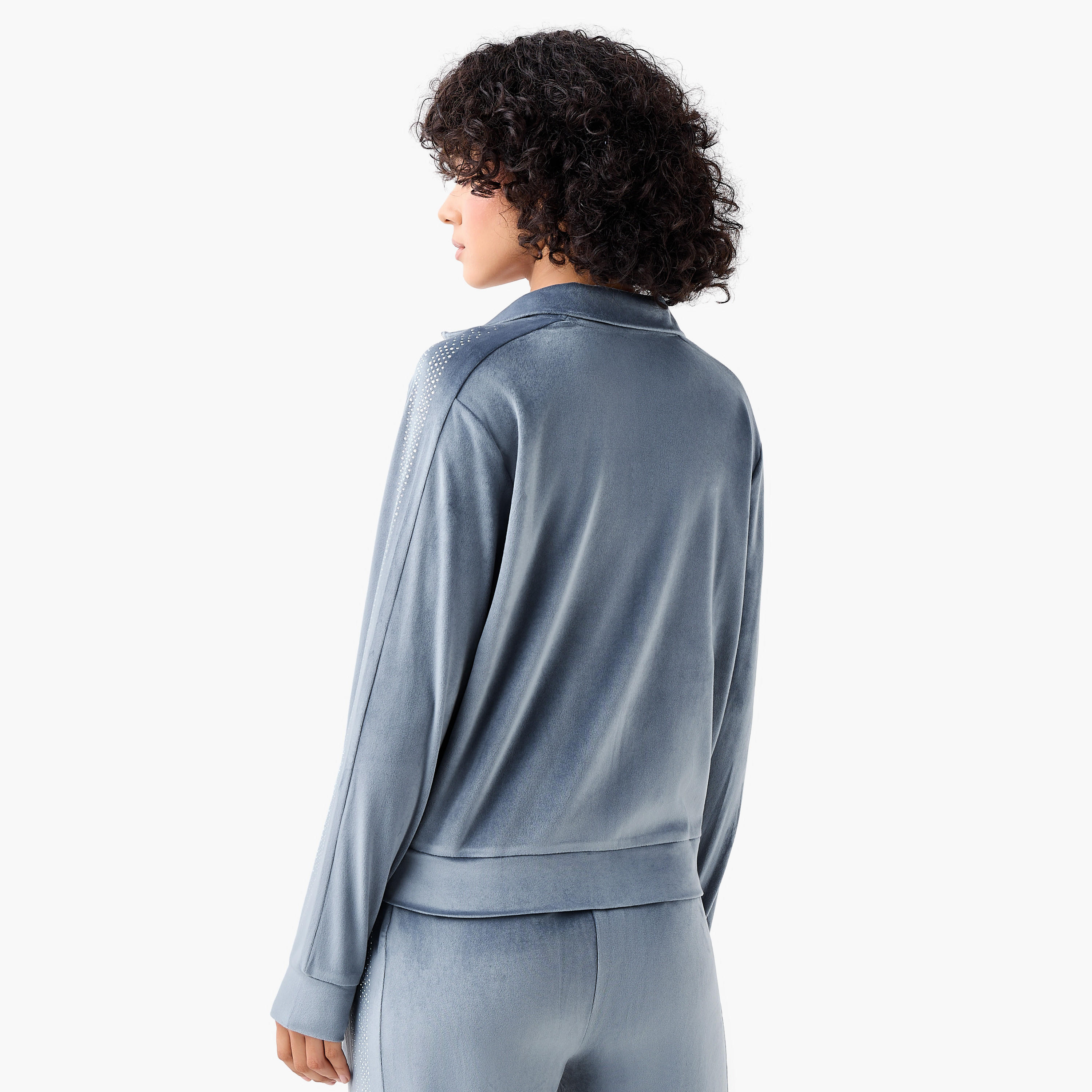 جاكيت مخملي مزين للنساء من كابا-women-clothing-coordsets-image-3