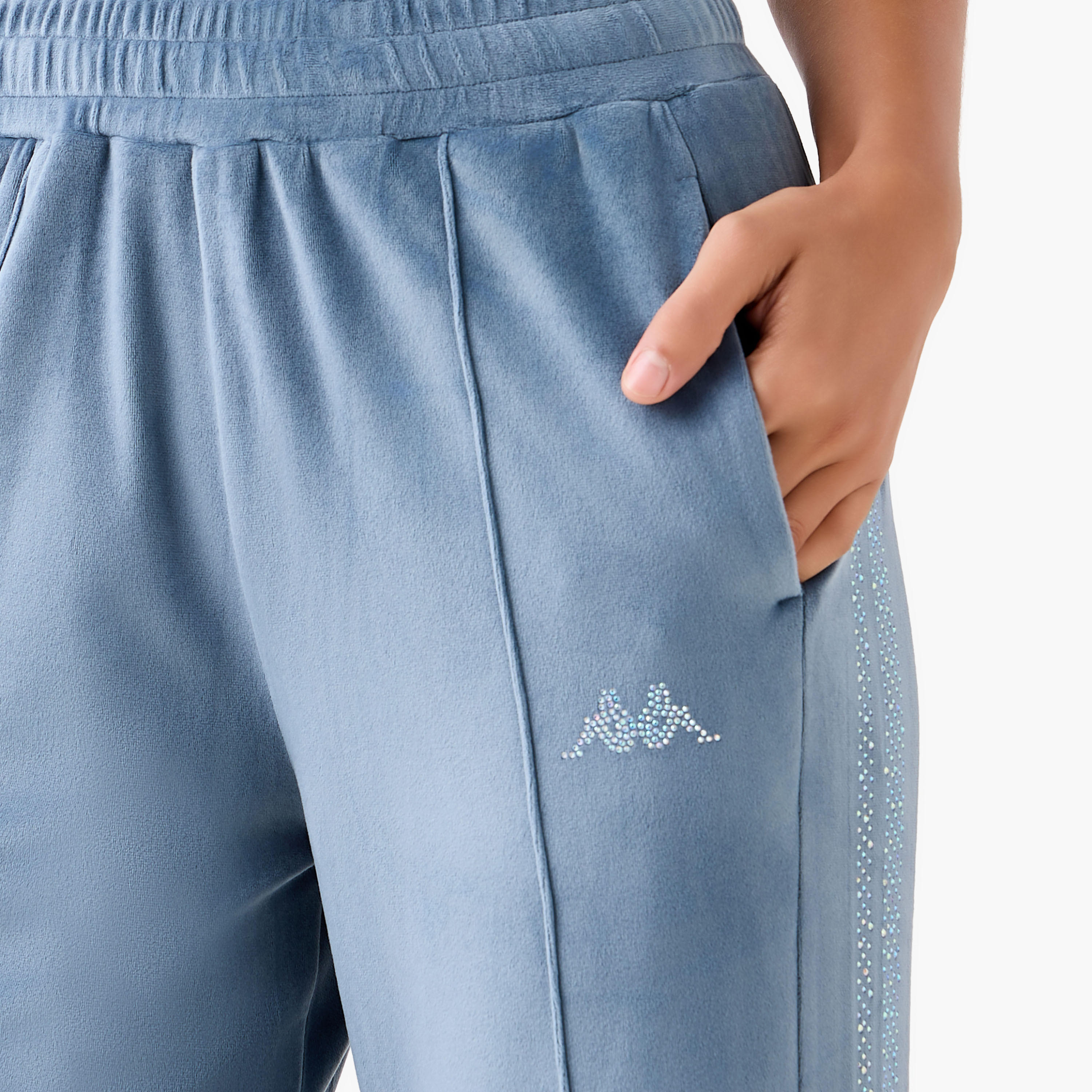 بنطلون رياضي فيلور بقصّة عادية مزين مع جيوب من كابا-women-clothing-coordsets-image-3