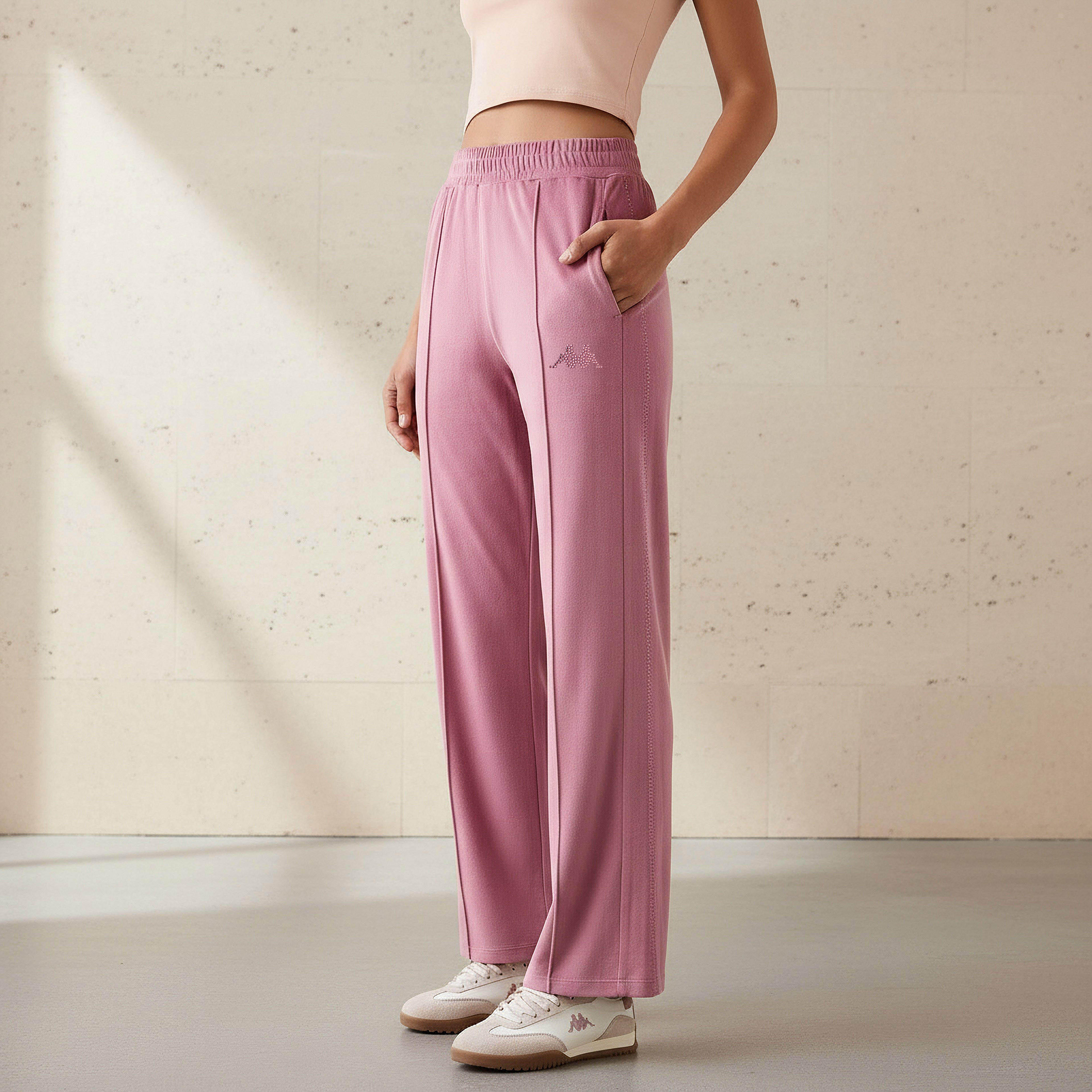بنطلون رياضي فيلور بقصّة عادية مزين مع جيوب من كابا-women-clothing-coordsets-image-1