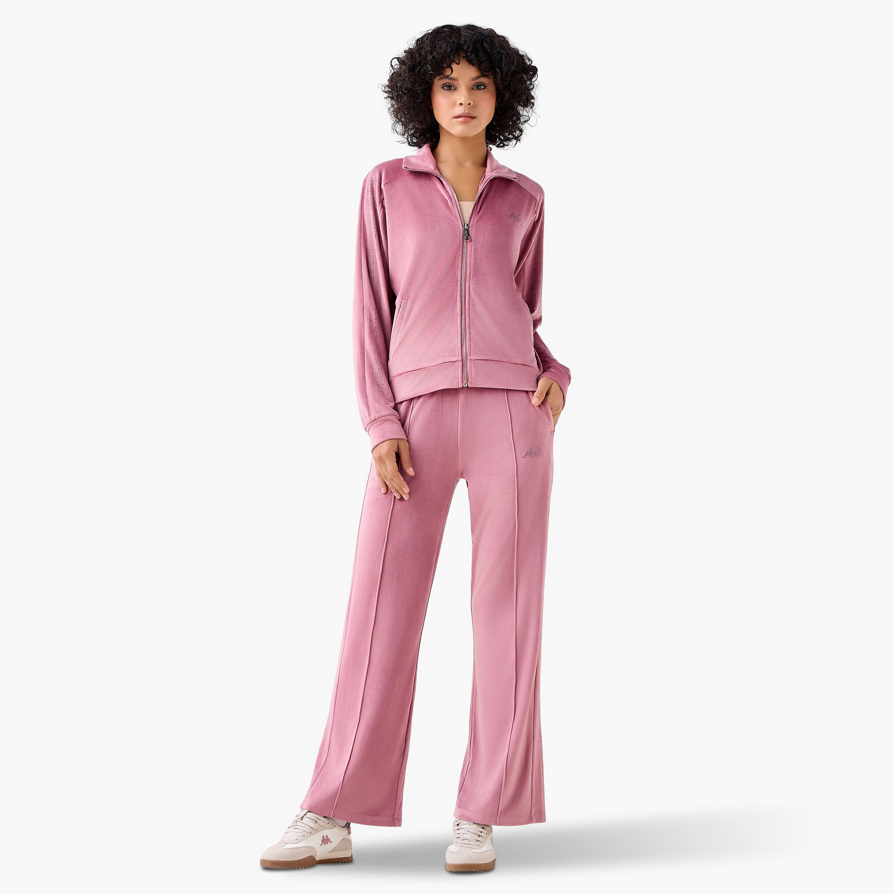 بنطلون رياضي فيلور بقصّة عادية مزين مع جيوب من كابا-women-clothing-coordsets-image-2
