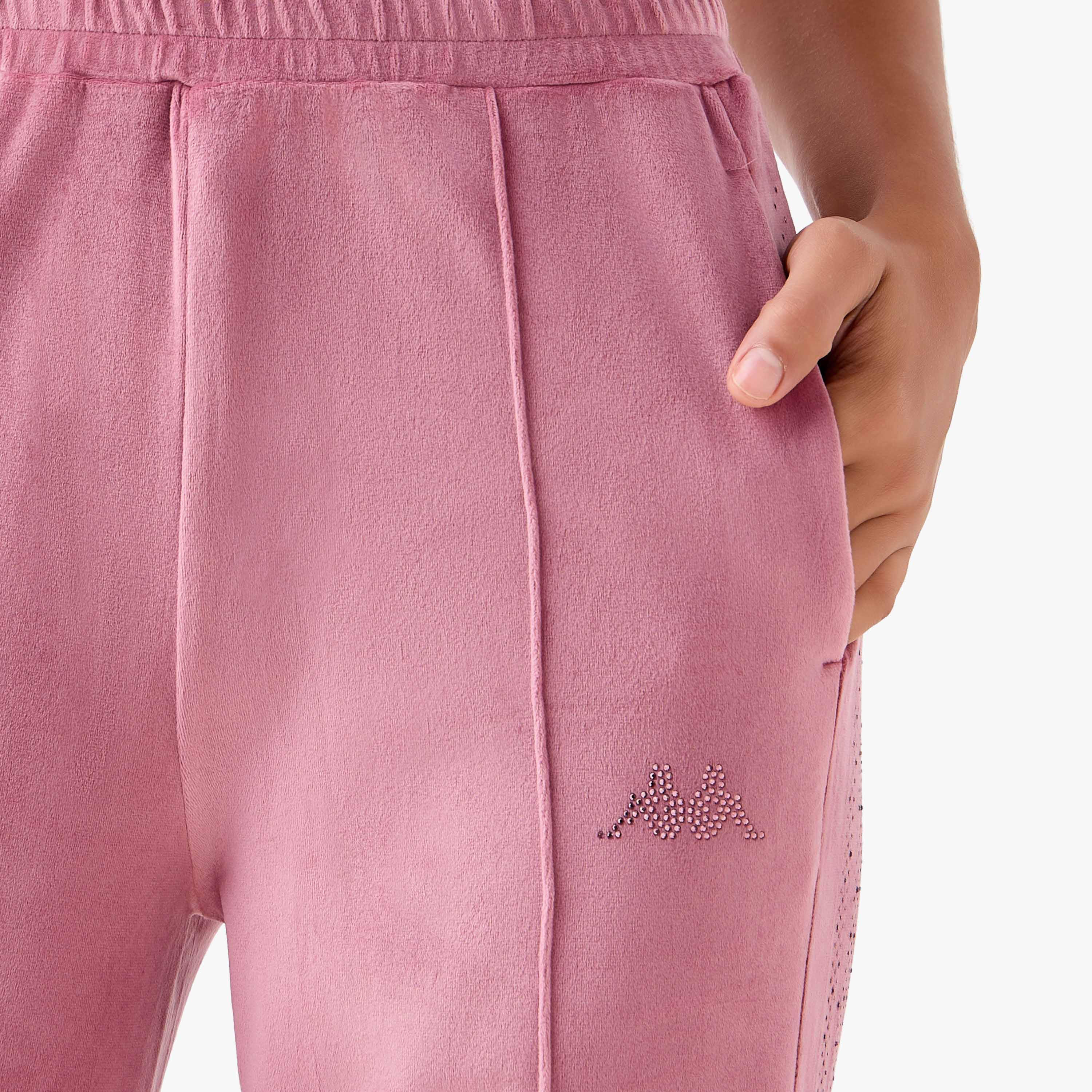 بنطلون رياضي فيلور بقصّة عادية مزين مع جيوب من كابا-women-clothing-coordsets-image-4