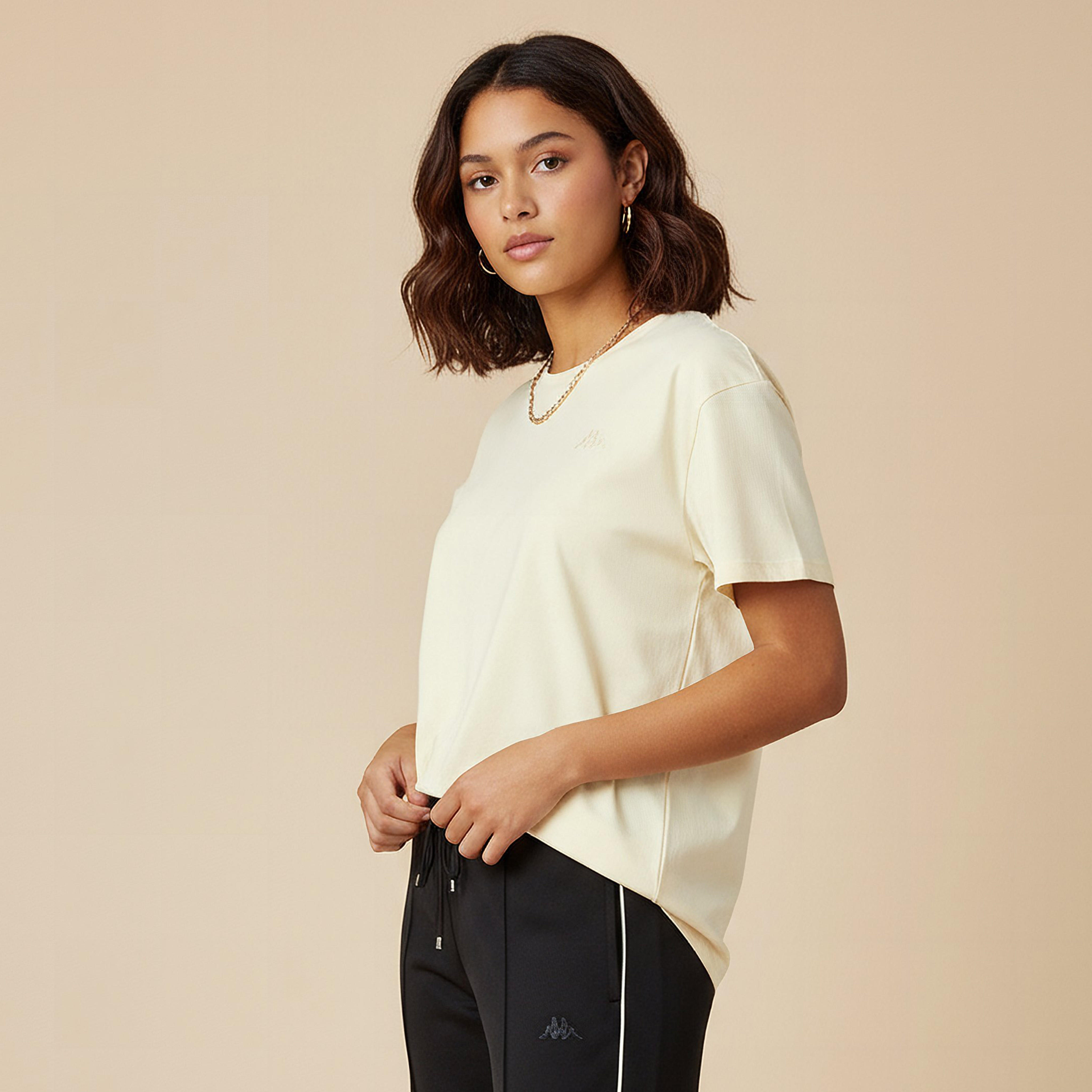 Kappa Women Logo Embroidered Stretchable T-shirt-women-clothing-tshirts-image-1