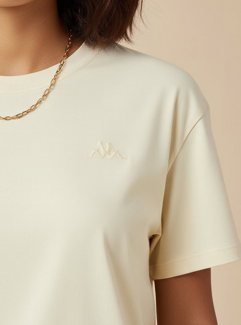 Kappa Women Logo Embroidered Stretchable T-shirt-women-clothing-tshirts-image-4