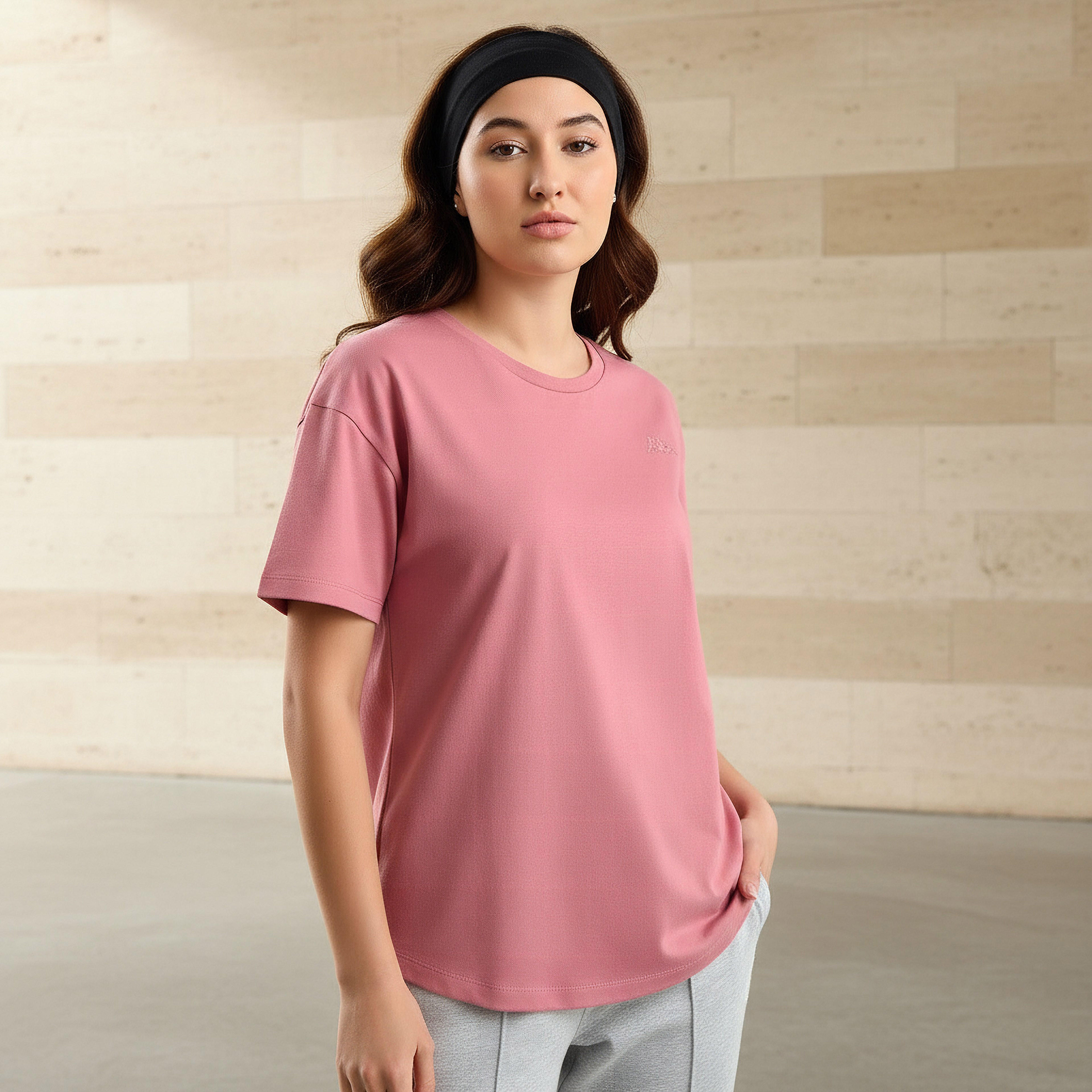 Kappa Women Logo Embroidered Stretchable T-shirt-women-clothing-tshirts-image-1