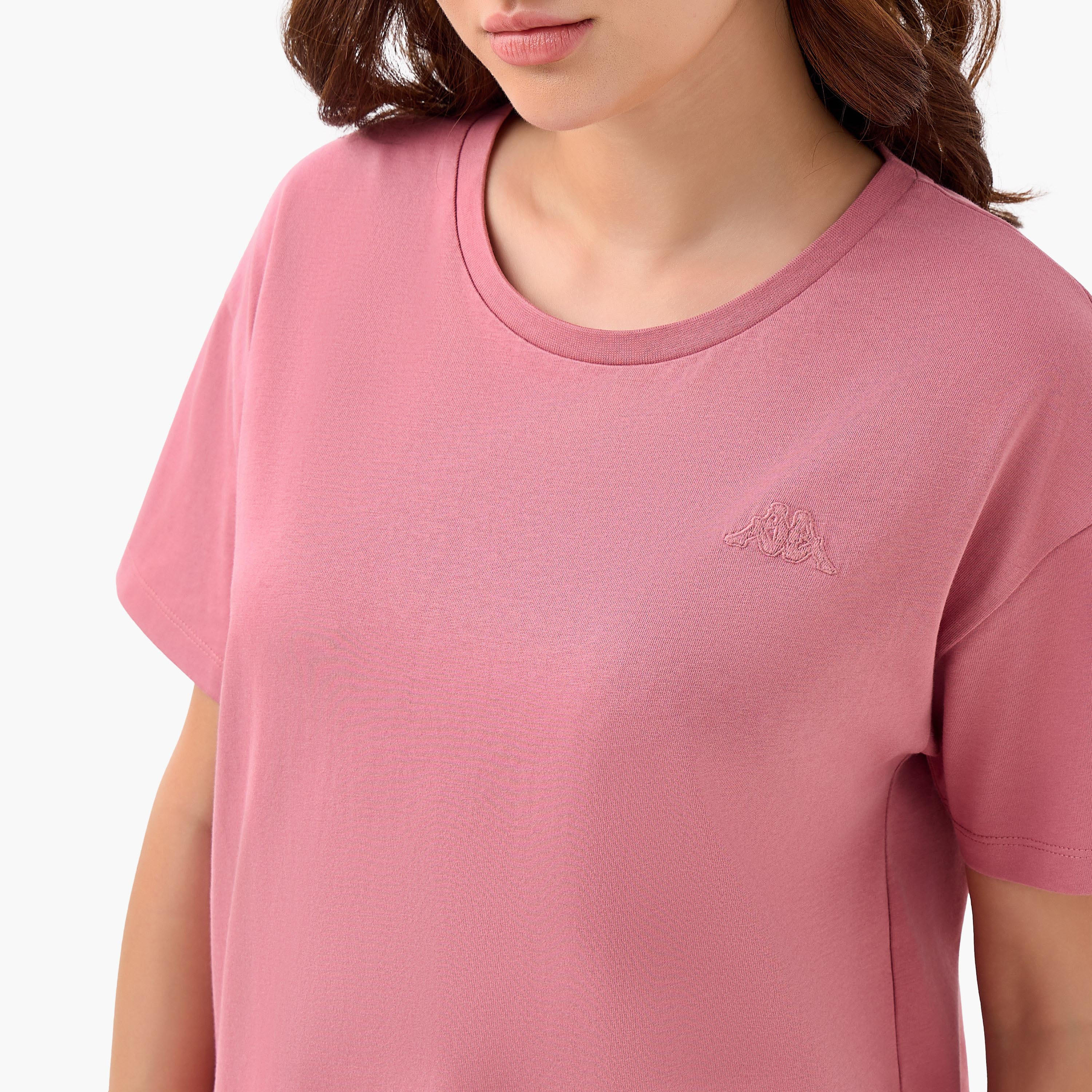 Kappa Women Logo Embroidered Stretchable T-shirt-women-clothing-tshirts-image-4