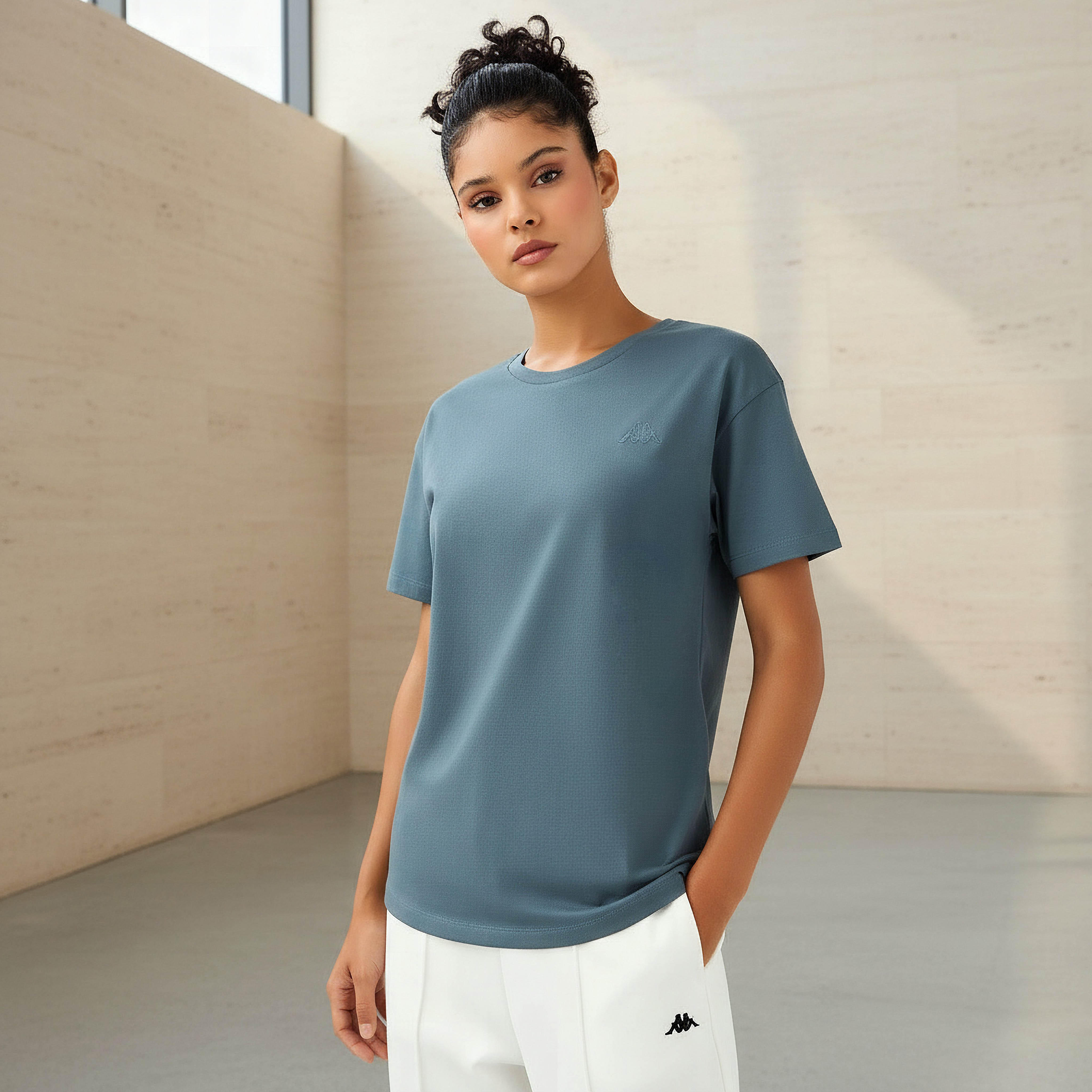 تيشيرت بياقة مستديرة للنساء من كابا-women-clothing-tshirts-image-1