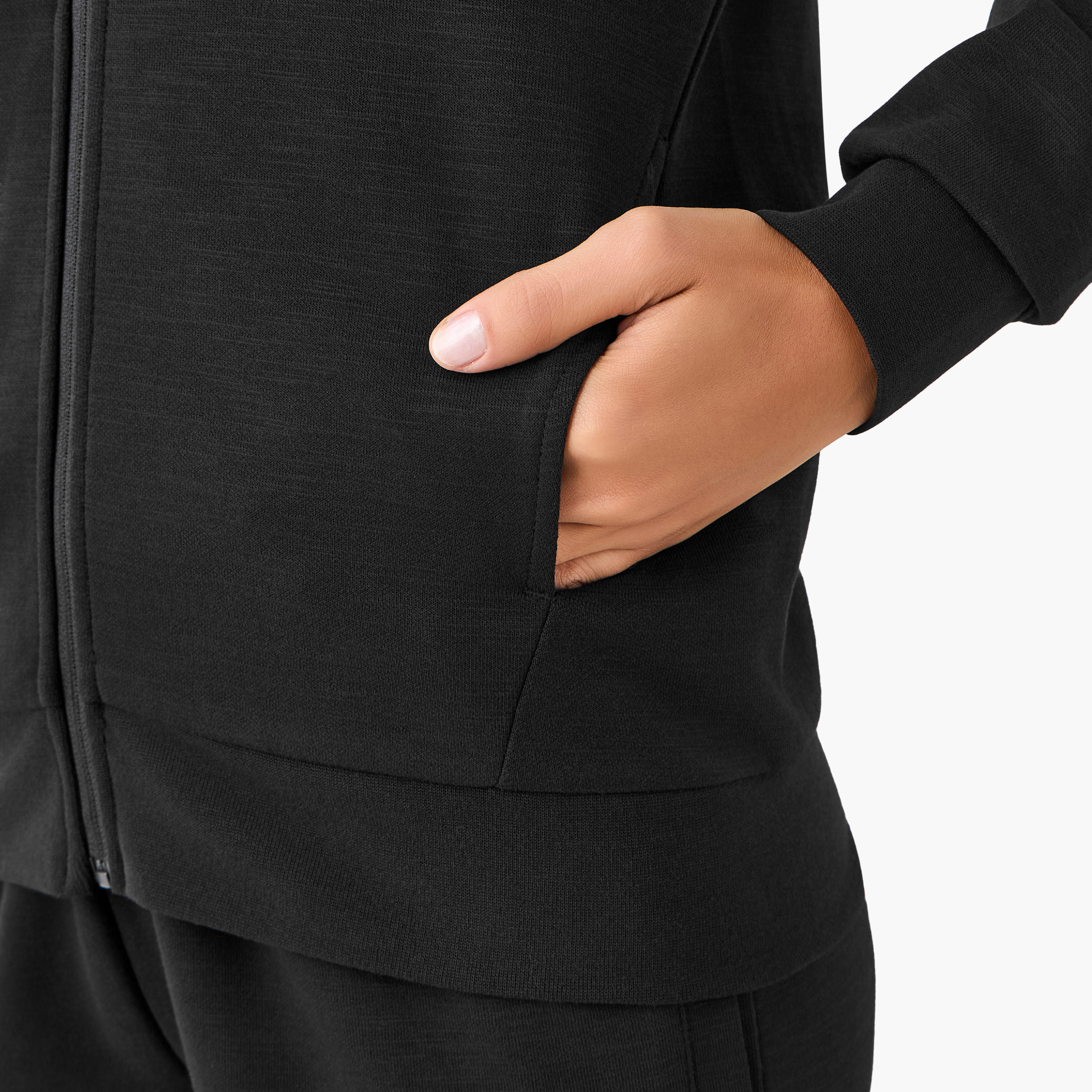 سويت شيرت بقبعة وسحاب إغلاق للنساء من كابا-women-clothing-coordsets-image-7
