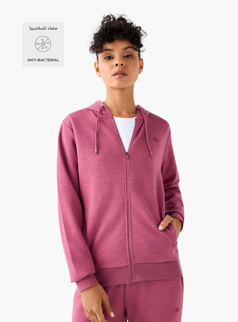 سويت شيرت بقبعة وسحاب إغلاق للنساء من كابا-women-clothing-coordsets-image-3