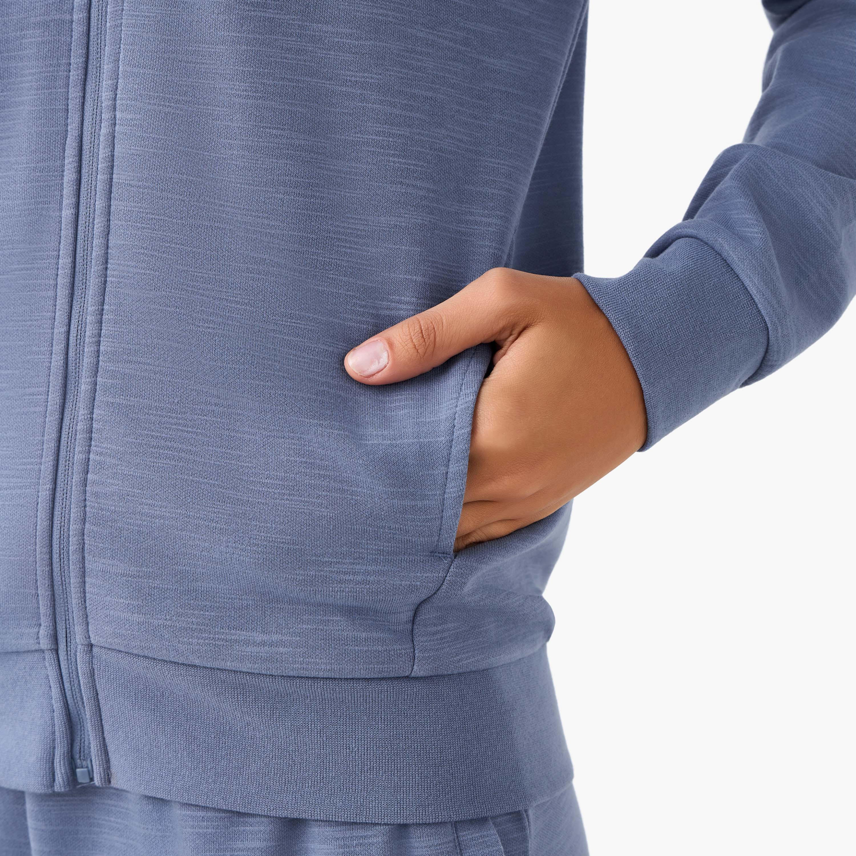 سويت شيرت بقبعة وسحاب إغلاق للنساء من كابا-women-clothing-coordsets-image-7