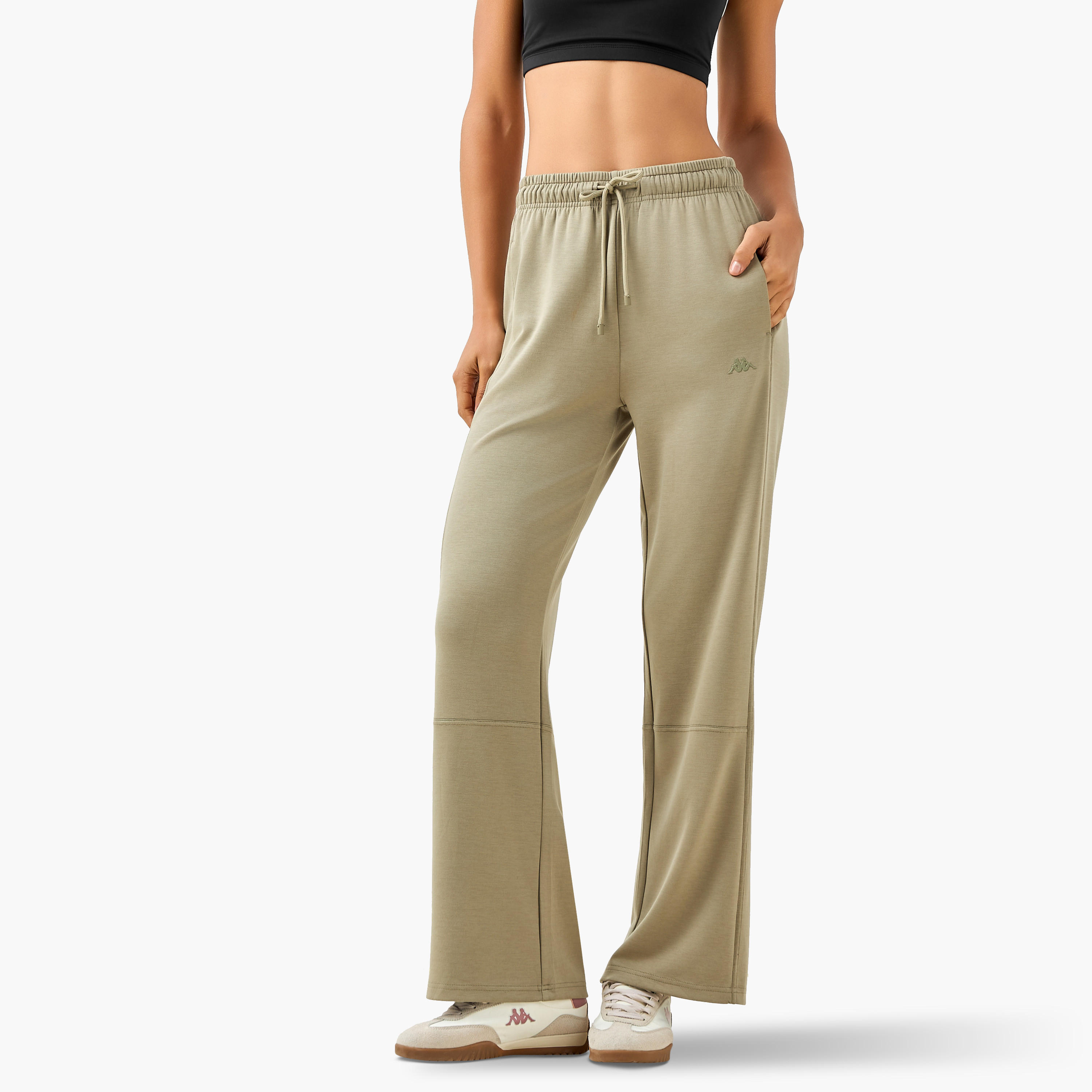 Kappa Flared Relaxed Fit Track Pants-women-clothing-sportswearandactivewear-bottoms-joggersandtrackpants-image-2