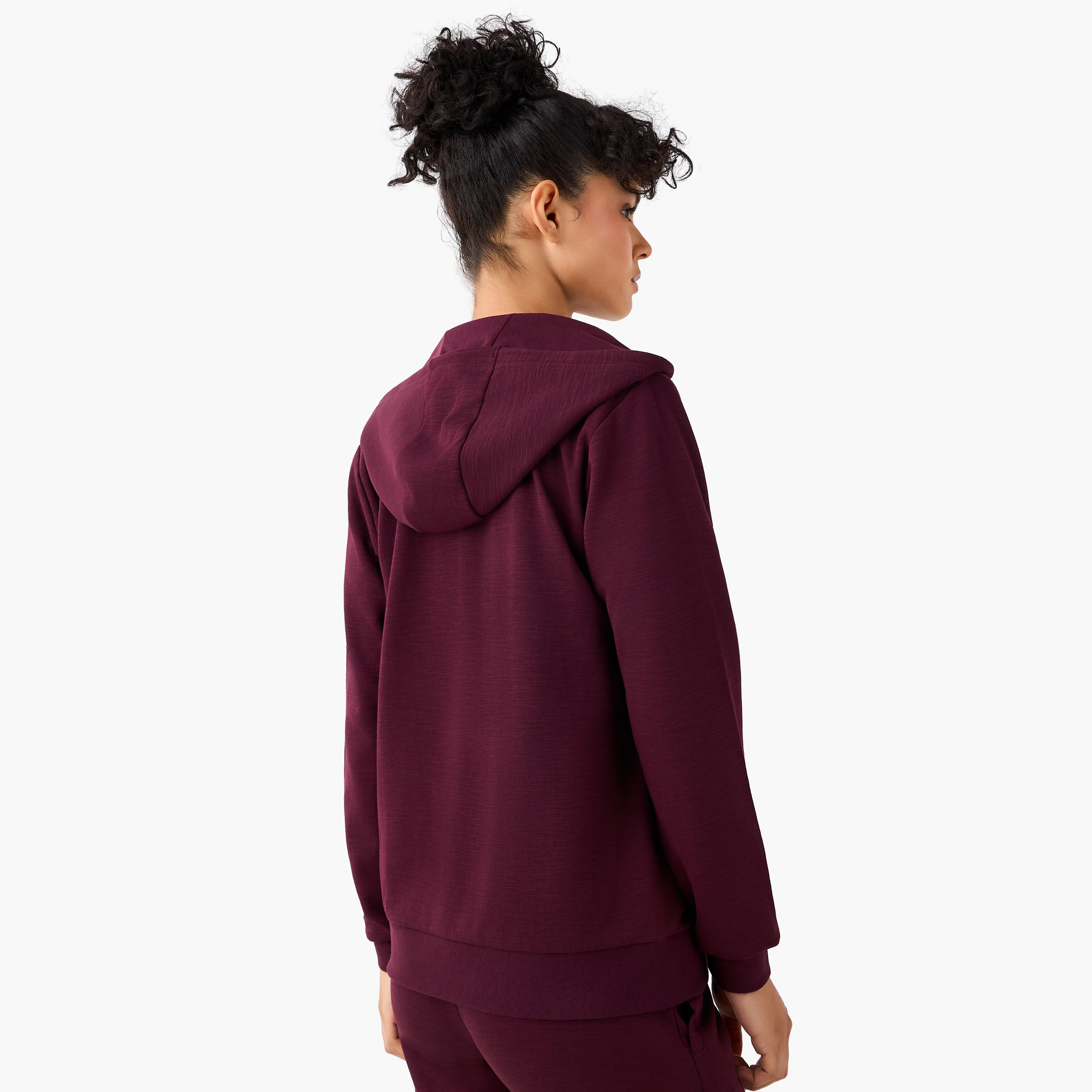 هودي بتفاصيل شعار وسحاب وأكمام طويلة للنساء من كابا-women-clothing-sportswearandactivewear-hoodiesandsweatshirts-image-4