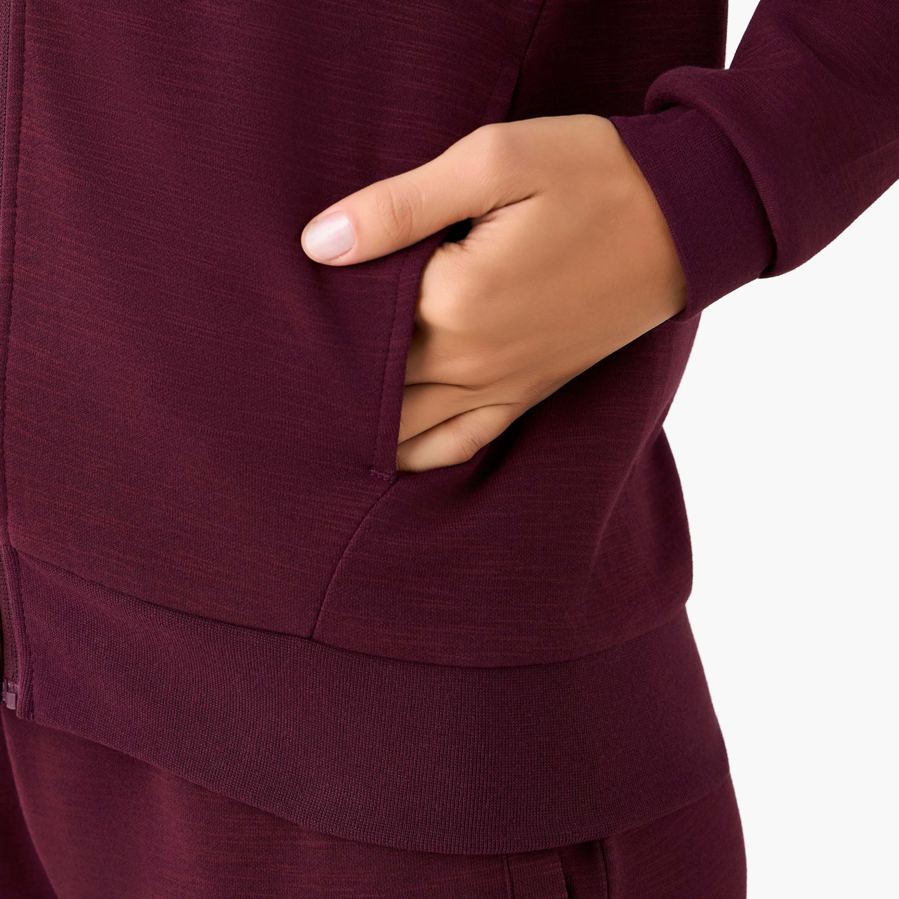 هودي بتفاصيل شعار وسحاب وأكمام طويلة للنساء من كابا-women-clothing-sportswearandactivewear-hoodiesandsweatshirts-image-6