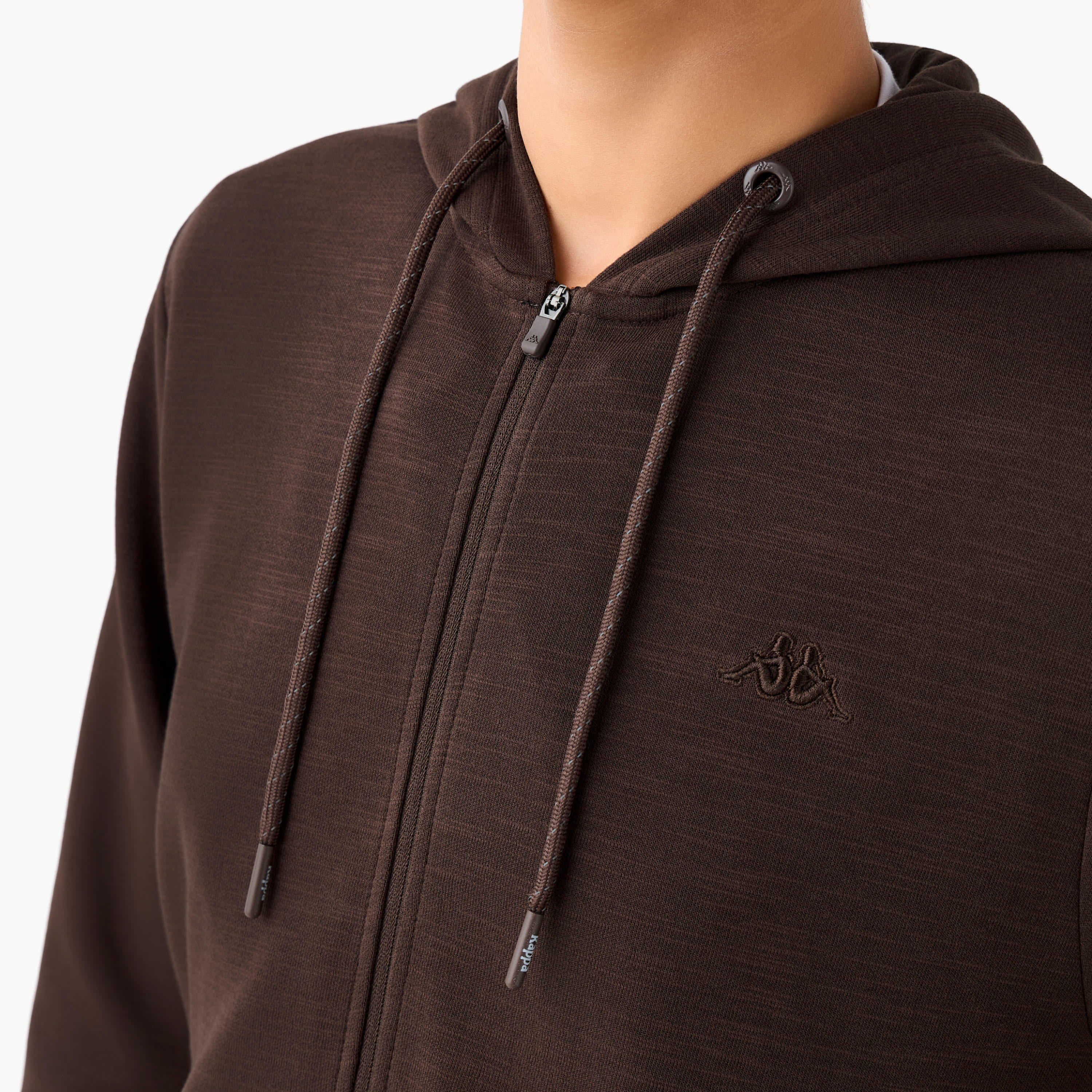 هودي بتفاصيل شعار وسحاب وأكمام طويلة للنساء من كابا-women-clothing-sportswearandactivewear-hoodiesandsweatshirts-image-6