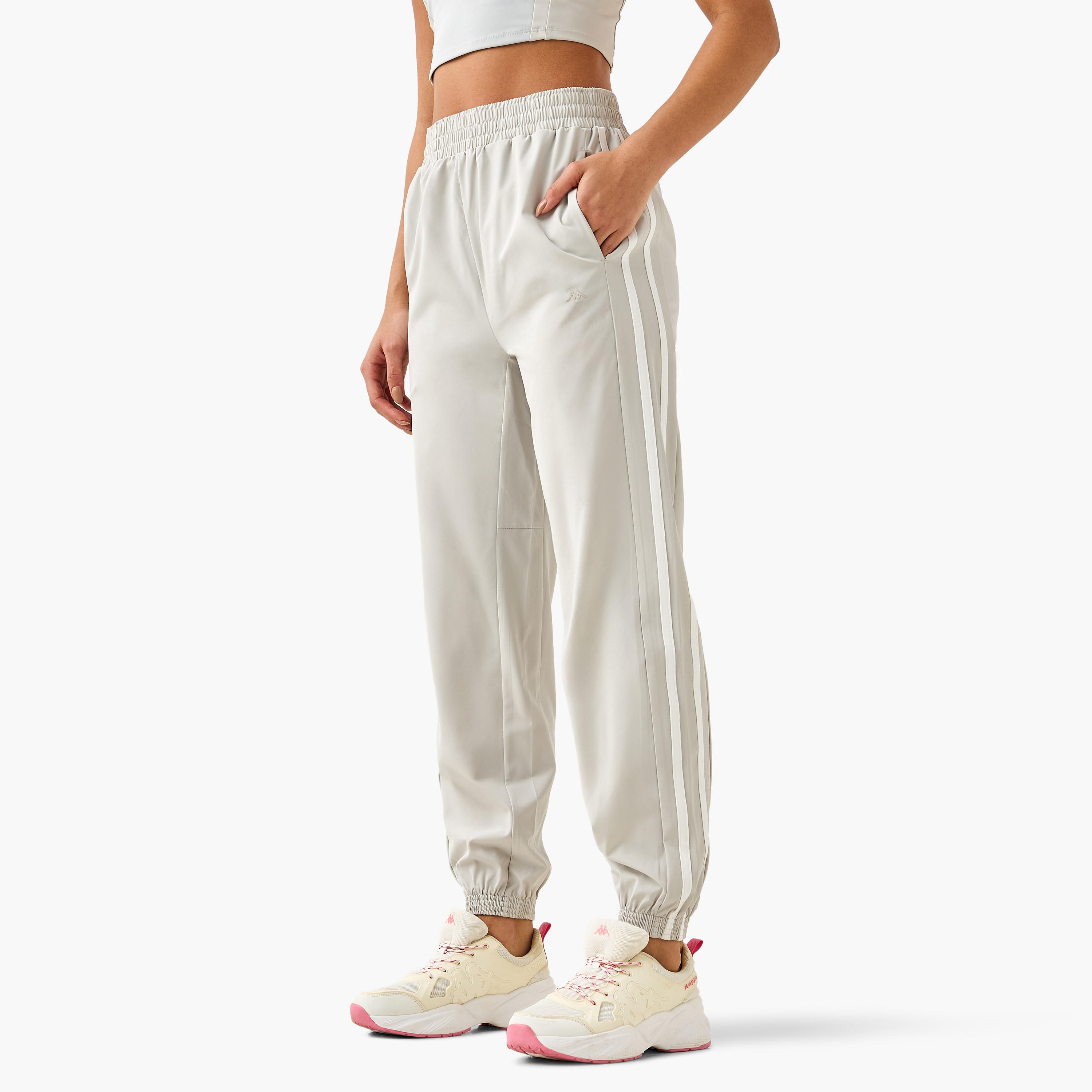 بنطلون رياضي بتفاصيل شريط للنساء من كابا-women-clothing-bottoms-joggers-image-2