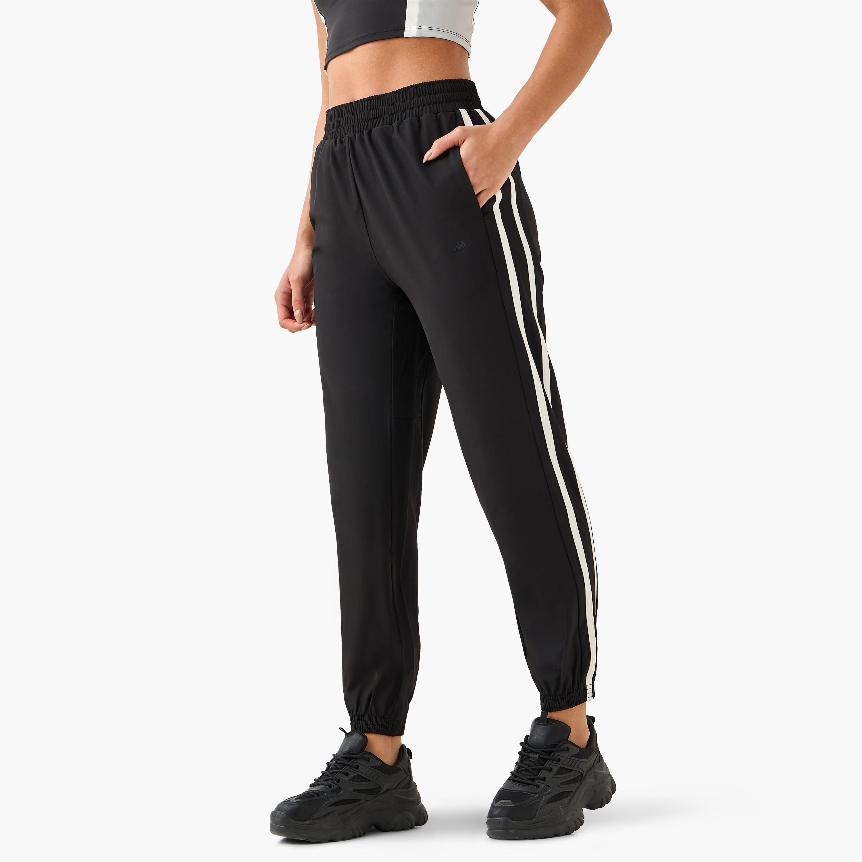 بنطلون رياضي بتفاصيل شريط للنساء من كابا-women-clothing-bottoms-joggers-image-2