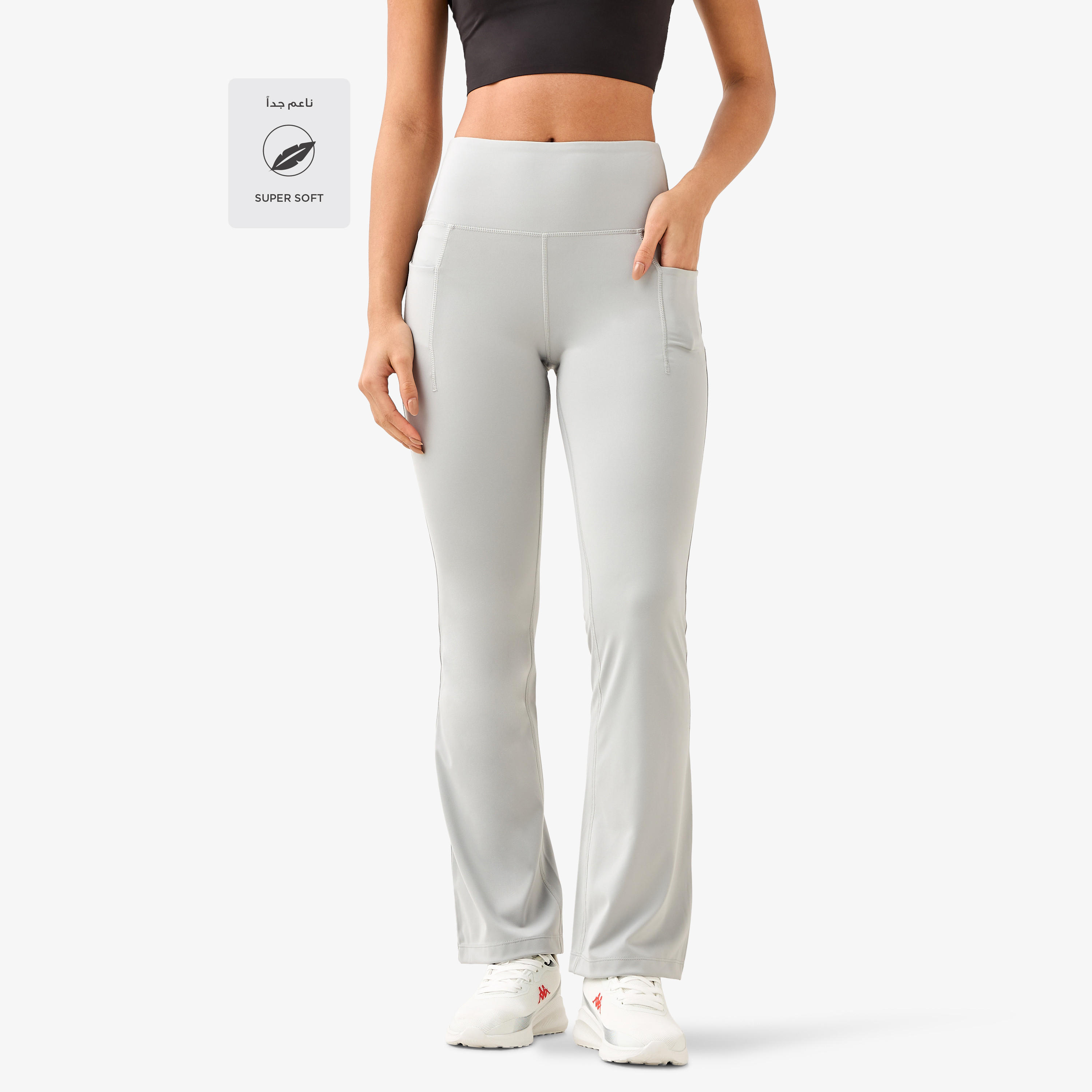 بنطلون ليقنز ضيق وواسع من الأسفل وعالي المرونة للنساء من كابا-sports-women-clothing-activewearleggings-image-3
