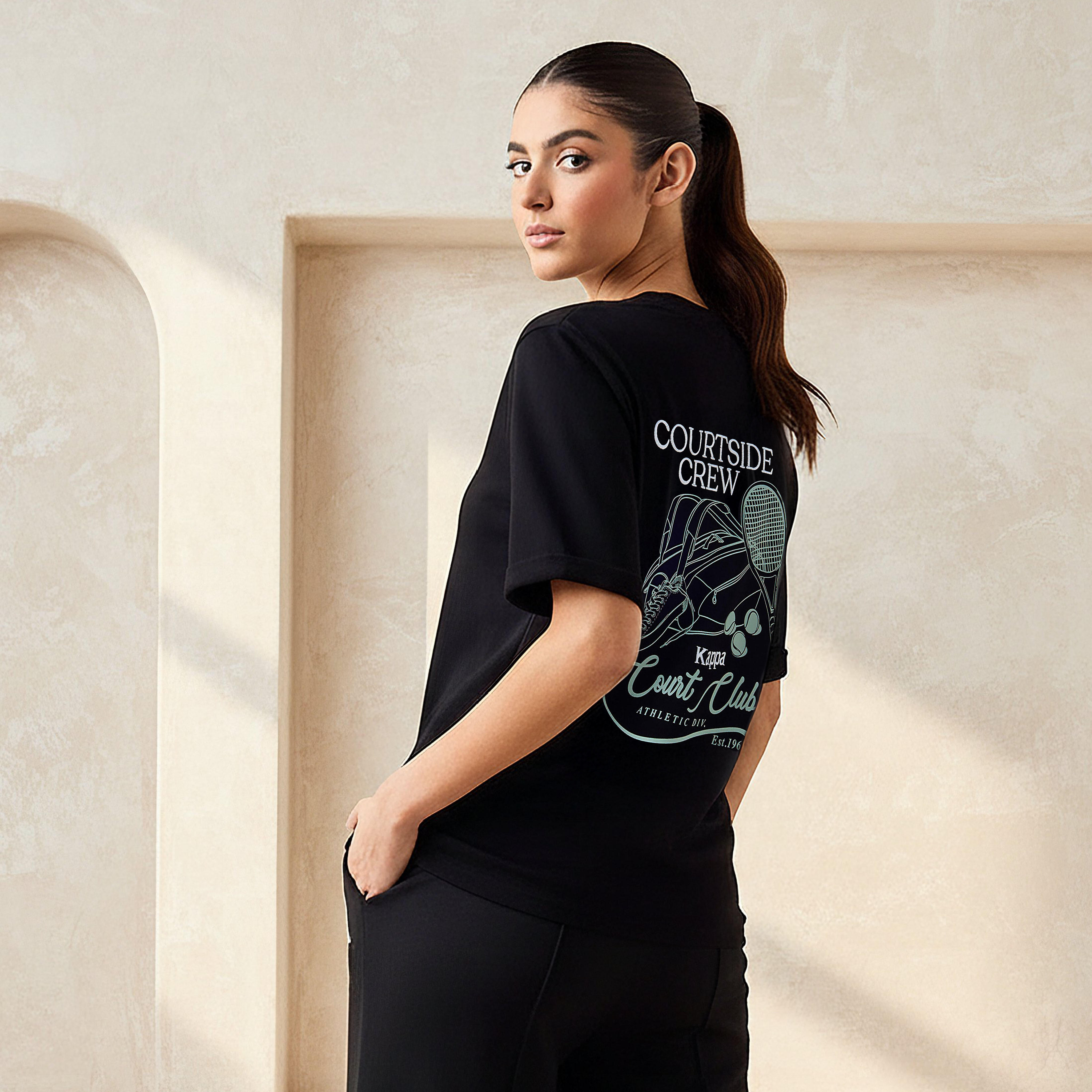 تيشيرت بطبعات جرافيك للنساء من كابا-women-clothing-tshirts-image-1