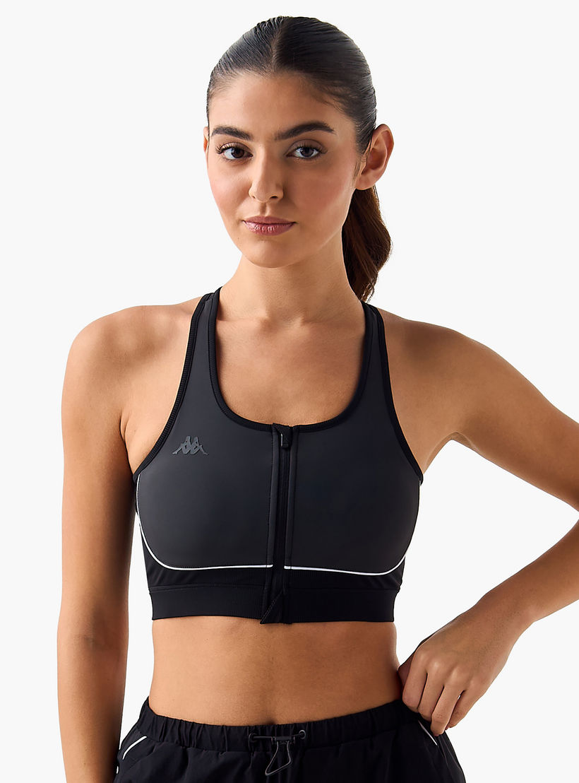 صدريّة رياضية بدعم متوسط وسحّاب إغلاق من كابا-women-clothing-lingerie-bras-image-1