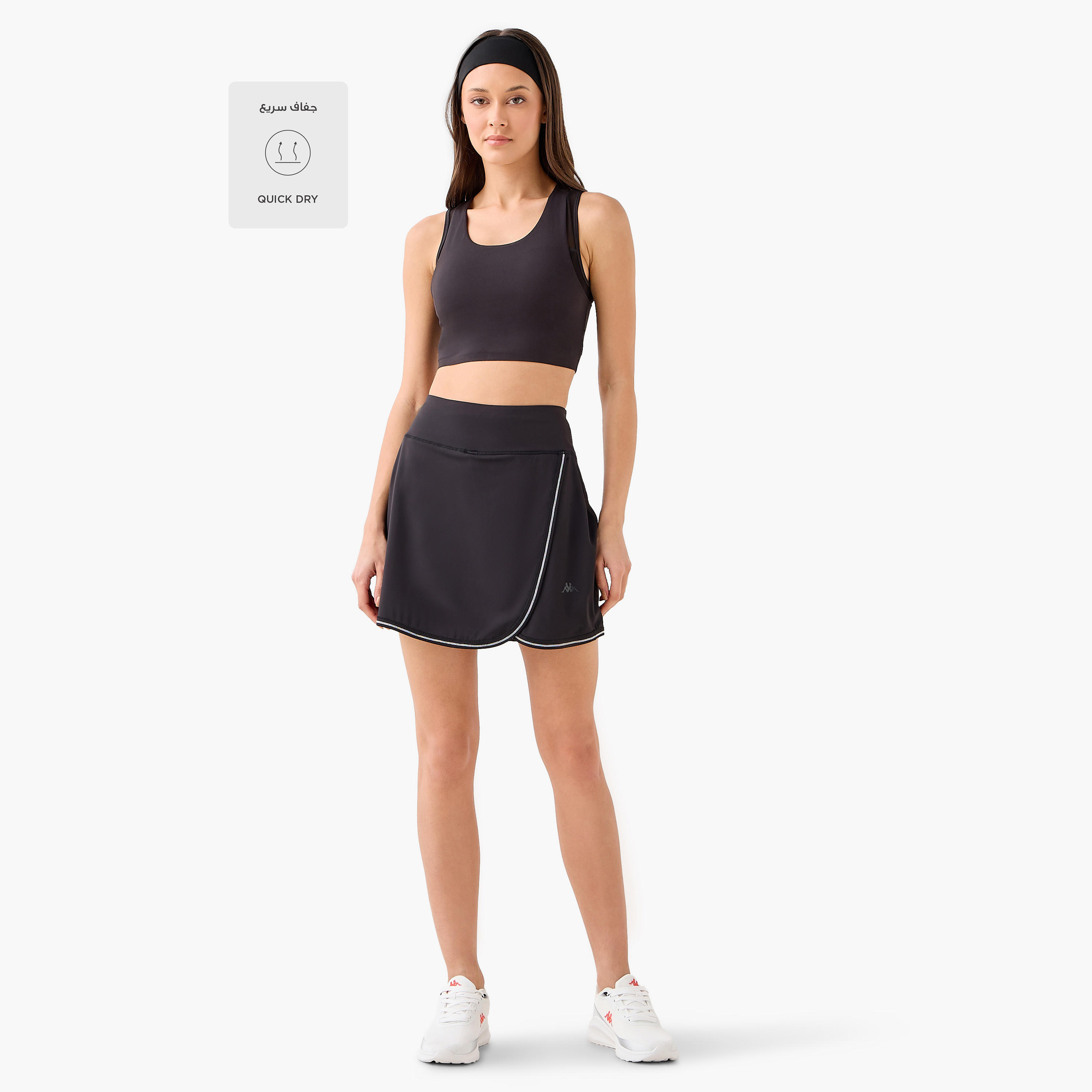 تنورة شورت تنس مطاطية للنساء من كابا-women-clothing-bottoms-skirts-image-3