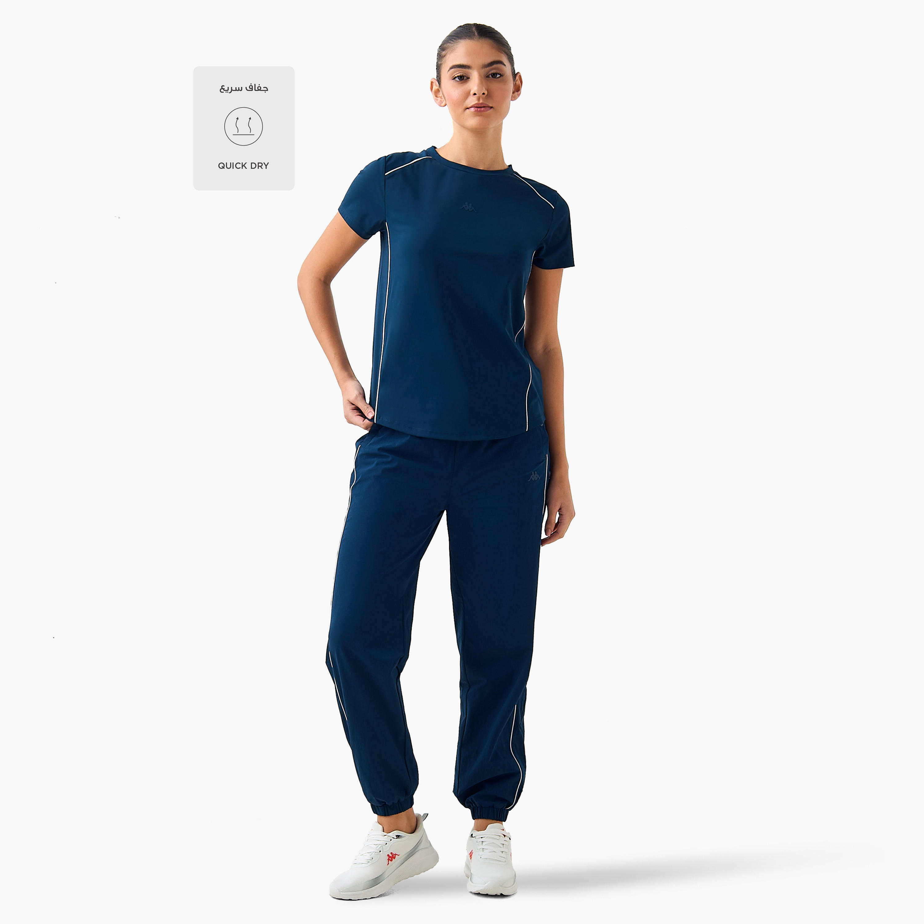 تيشيرت بتصاميم مغايرة وخيوط بارزة للنساء من كابا-women-clothing-tshirts-image-2