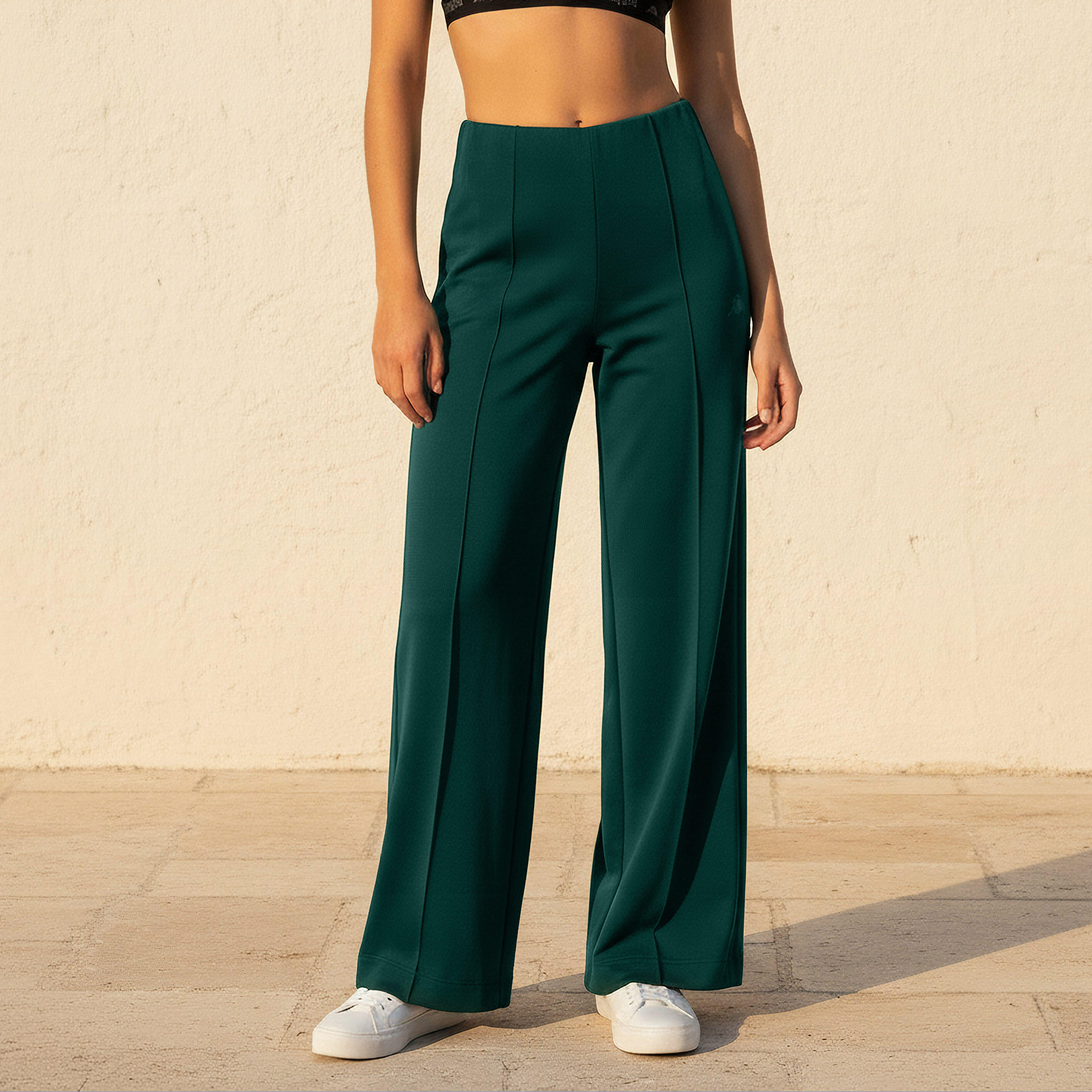 بنطلون رياضي ناعم الملمس وقابل للتمدد في اتجاهين للنساء من كابا-women-clothing-bottoms-joggers-image-1