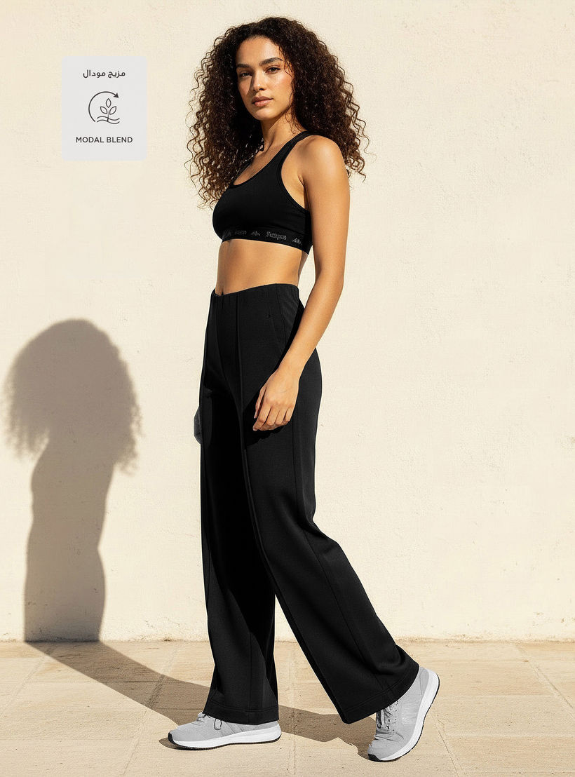 بنطلون رياضي ناعم الملمس وقابل للتمدد في اتجاهين للنساء من كابا-women-clothing-bottoms-joggers-image-3