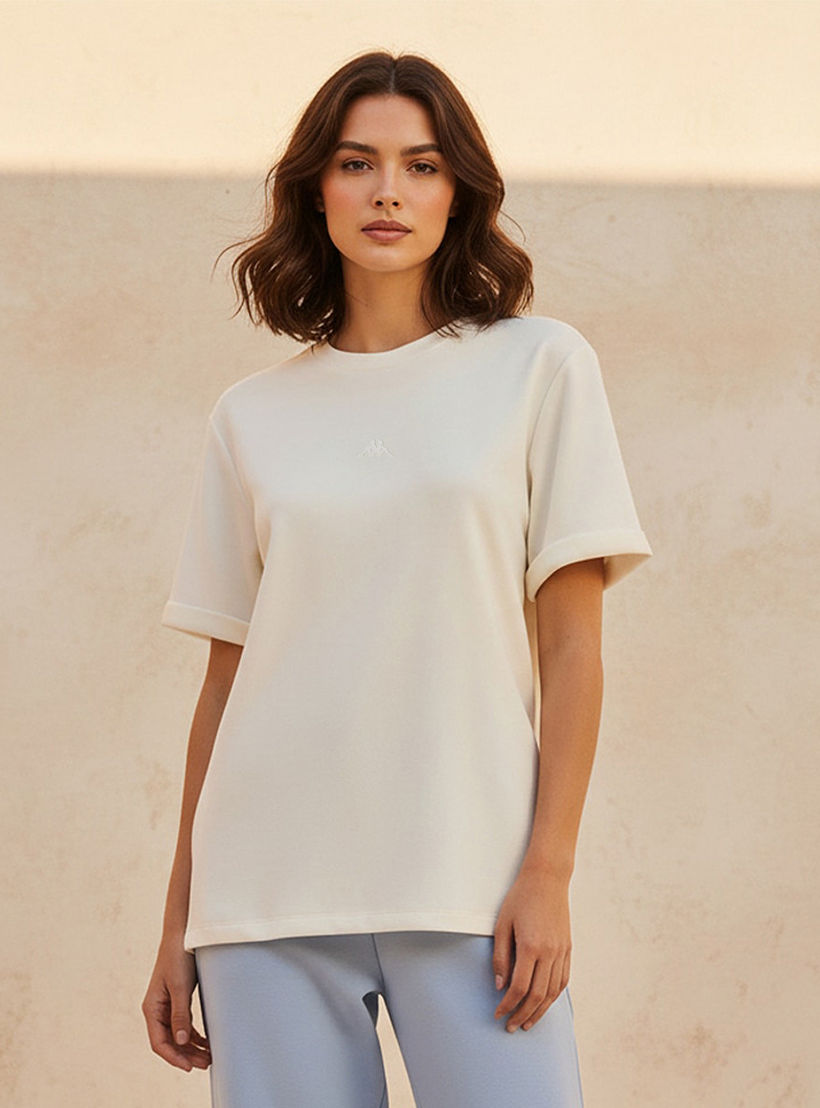 تيشيرت بطبعات قابل للتمدد في اتجاهين من كابا-women-clothing-tshirts-image-1