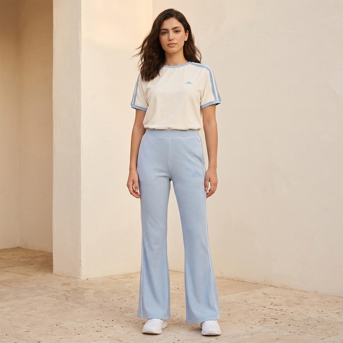 Kappa 2 Way Stretch Ribbed Wide Leg Pants-women-clothing-bottoms-joggers-image-3