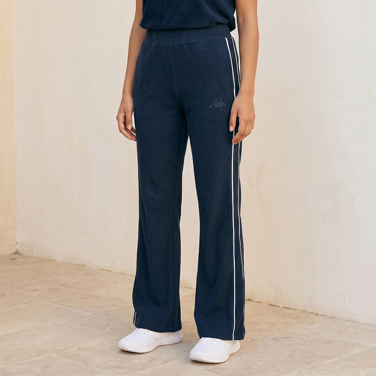 Kappa 2 Way Stretch Ribbed Wide Leg Pants-women-clothing-bottoms-joggers-image-1