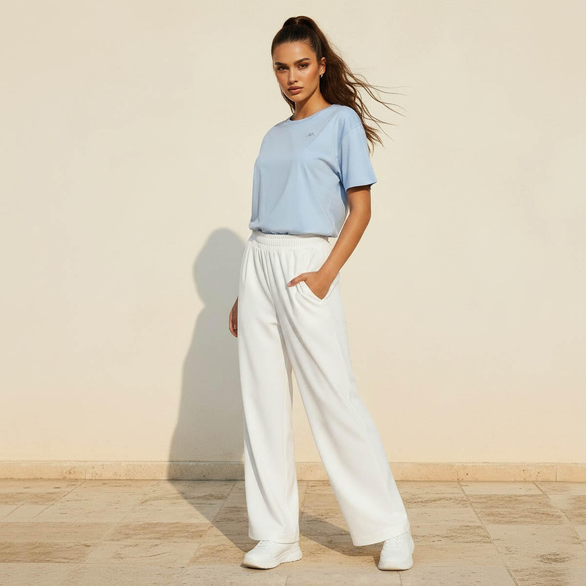 Kappa Women Elasticated Waist Wide Leg Pants-women-clothing-bottoms-joggers-image-3