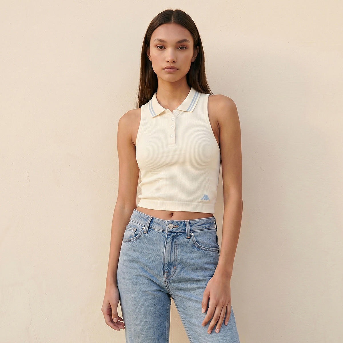 تيشيرت بولو بدون أكمام من كابا-women-clothing-tshirts-image-1