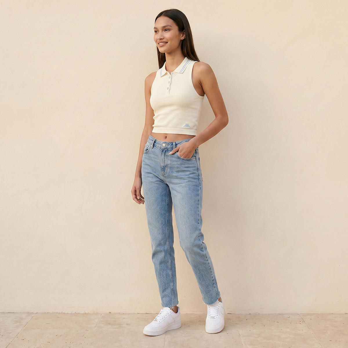 تيشيرت بولو بدون أكمام من كابا-women-clothing-tshirts-image-5