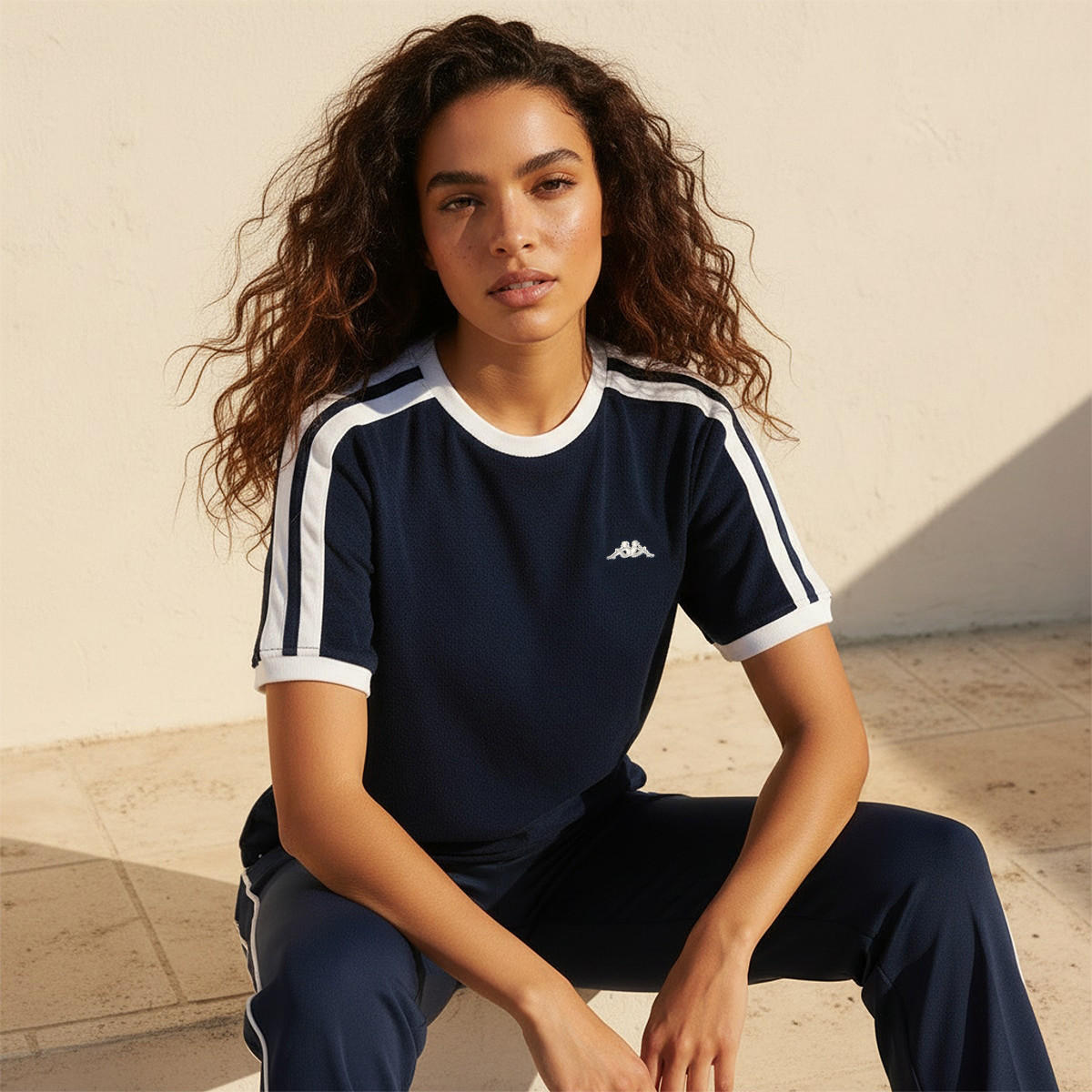 Kappa Logo Embroidered T-shirt-sports-women-clothing-tshirtsandvests-image-5