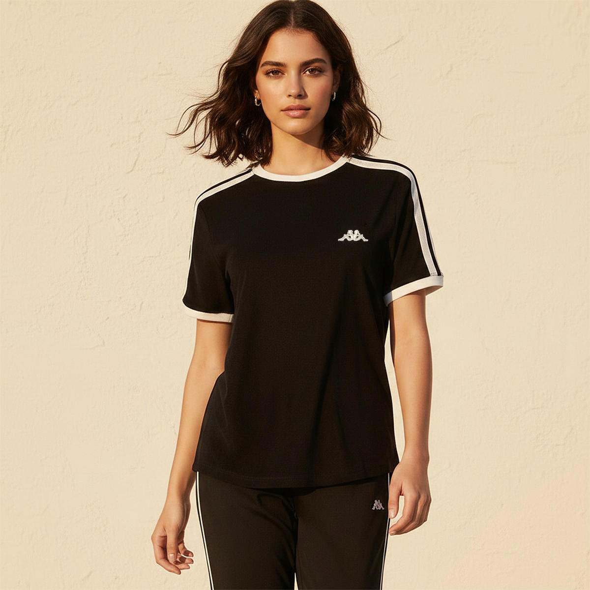 Kappa Logo Embroidered T-shirt-women-clothing-tshirts-image-5