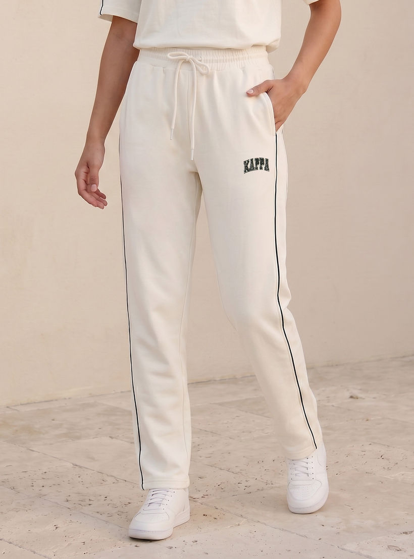 بنطلون رياضي مطاطي بخيوط بارزة من كابا-women-clothing-bottoms-joggers-image-1