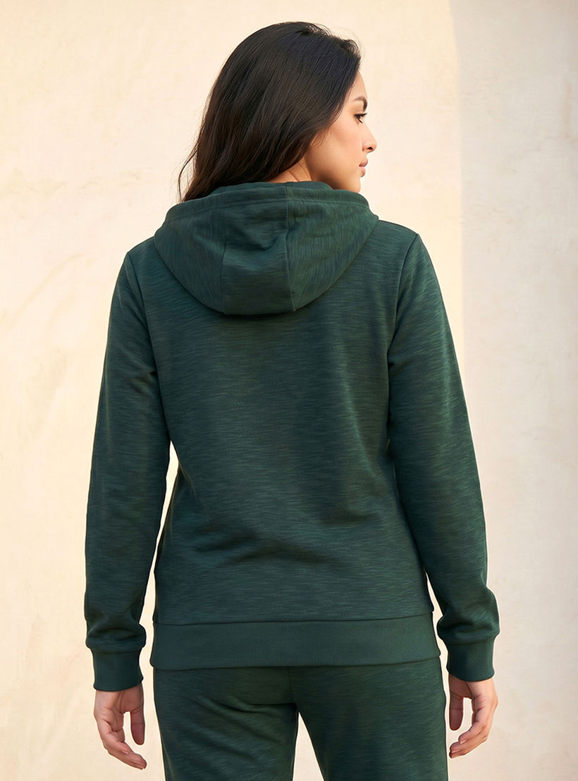 Kappa Logo Design Zip Through Hoodie-women-clothing-hoodiesandsweatshirts-hoodies-image-4