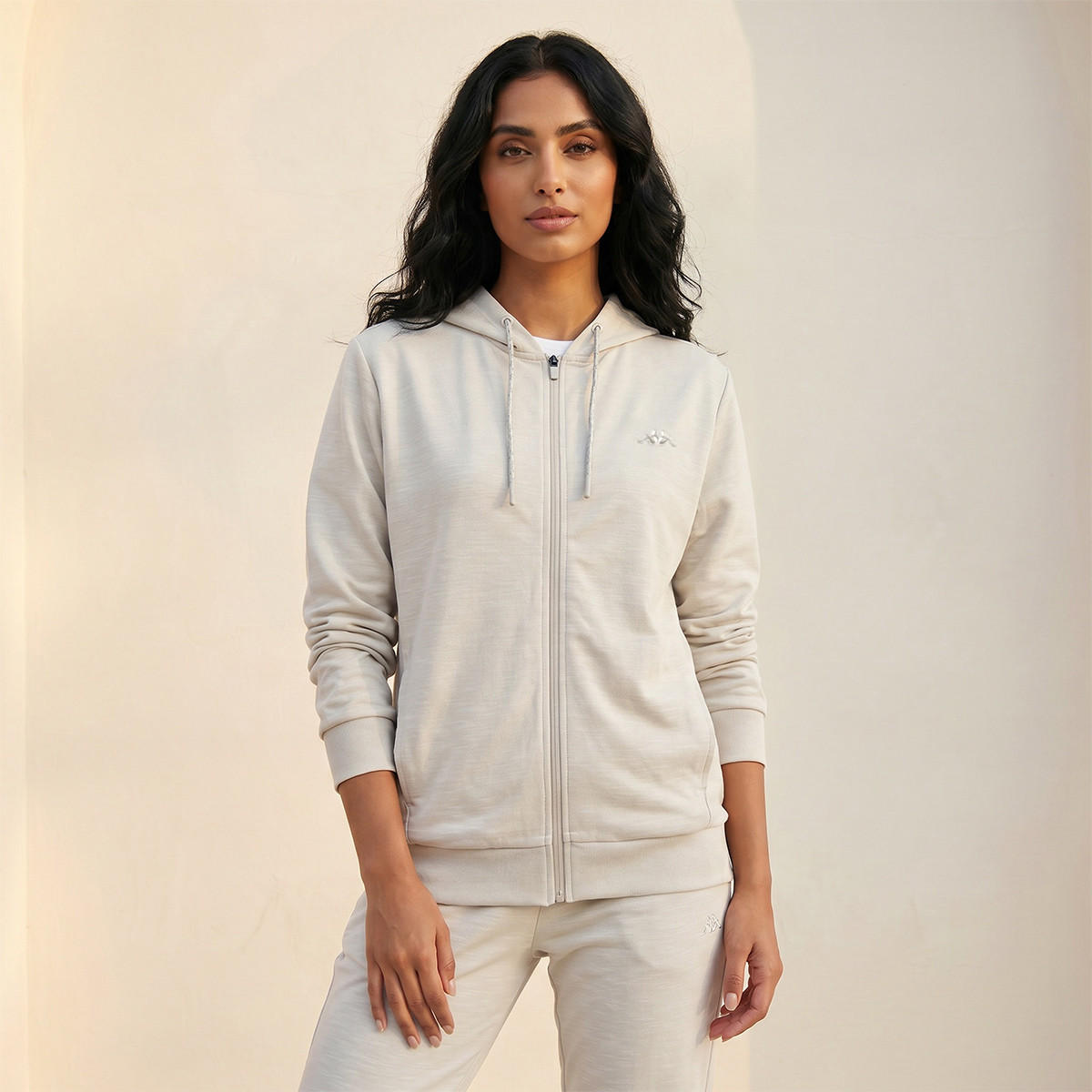 هودي بسحاب كامل من كابا-women-clothing-sportswearandactivewear-hoodiesandsweatshirts-image-1