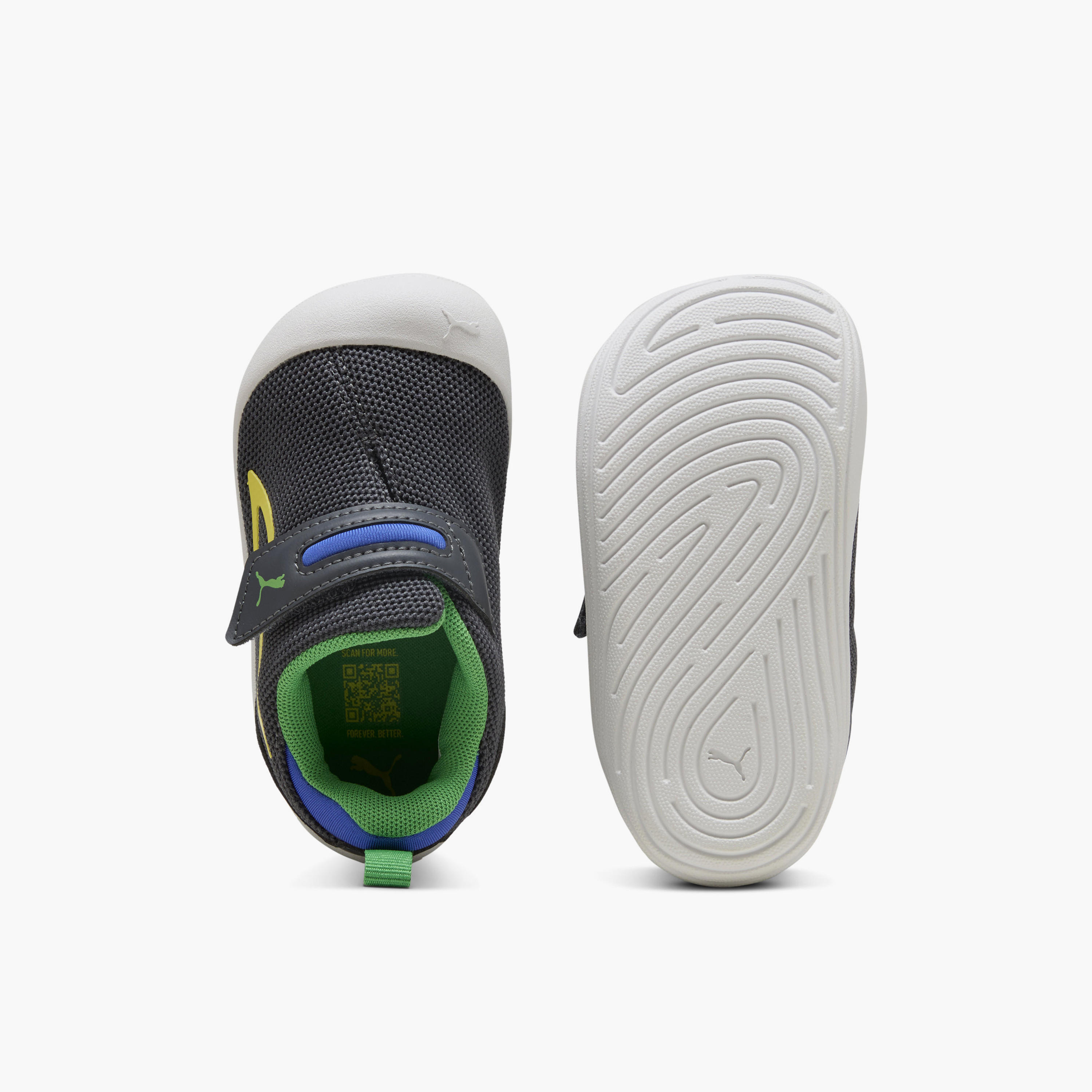 Puma Kitten Mesh V Ankle Sneakers with Hook & Loop Closure-baby-boys-shoes-closedshoes-image-4