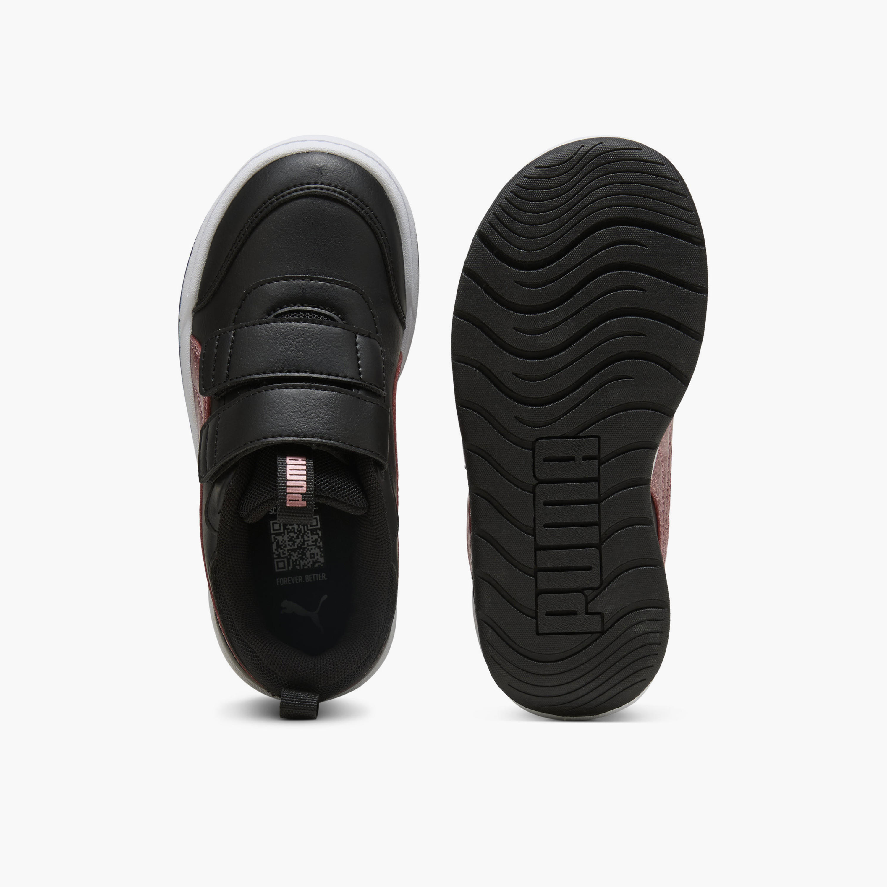 Puma Kids Multiflex 2 Glitz FS V Hook & Loop Ankle Sneakers-girls-shoes-sneakers-image-4