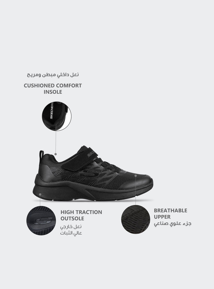 حذاء مدرسي بشريط إغلاق لاصق مايكروسبيك للأطفال من سكيتشيرز-girls-shoes-sneakers-image-2